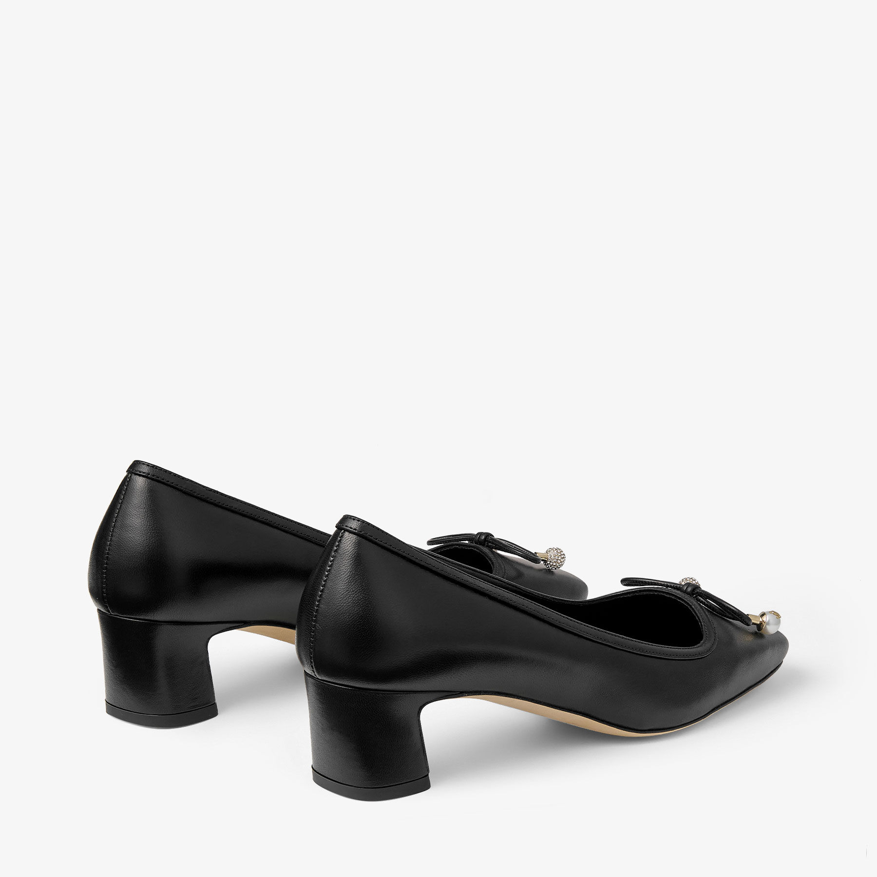 Elme 45 Black Nappa Leather Pumps