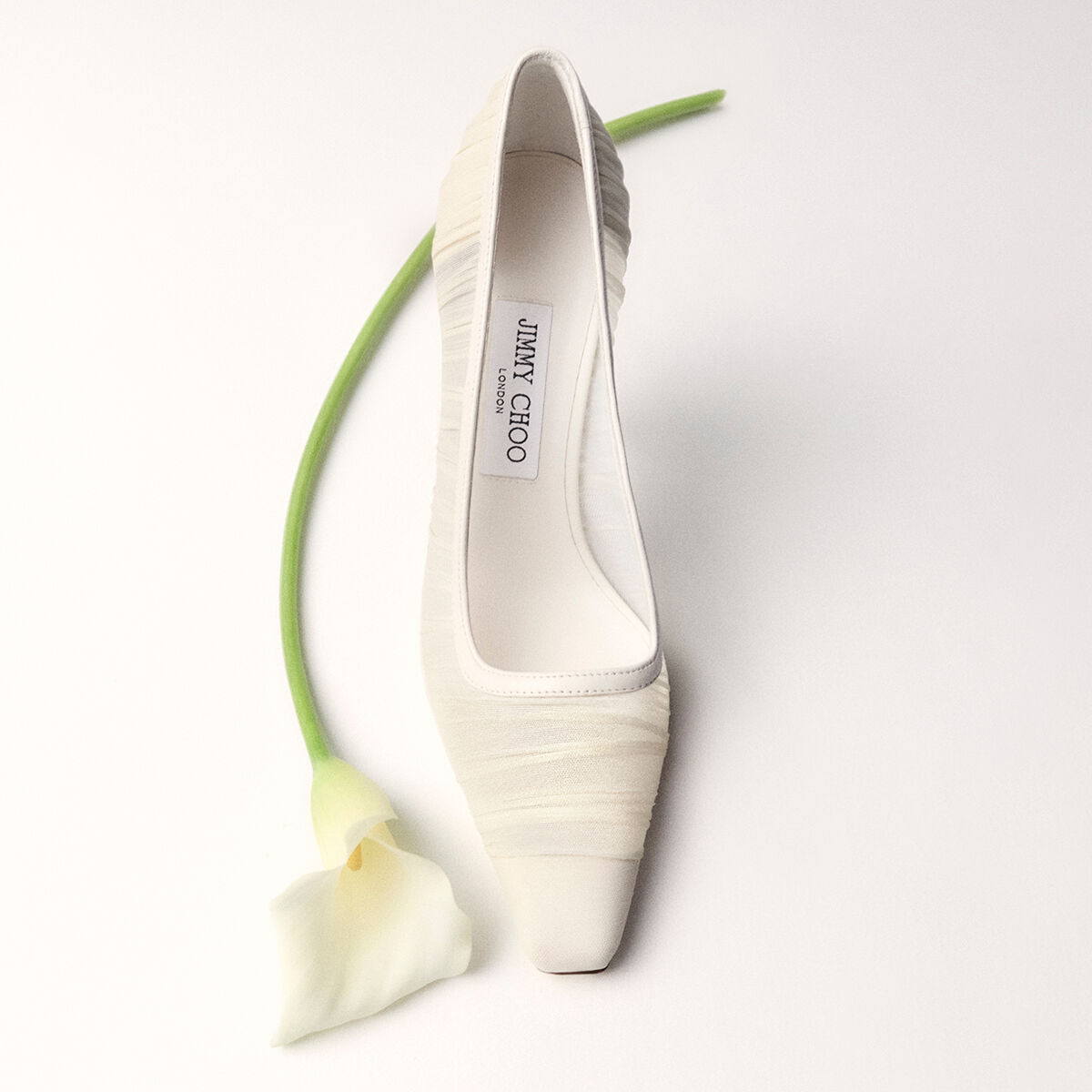 Lotta 100 Ivory Tulle and Nappa Pumps