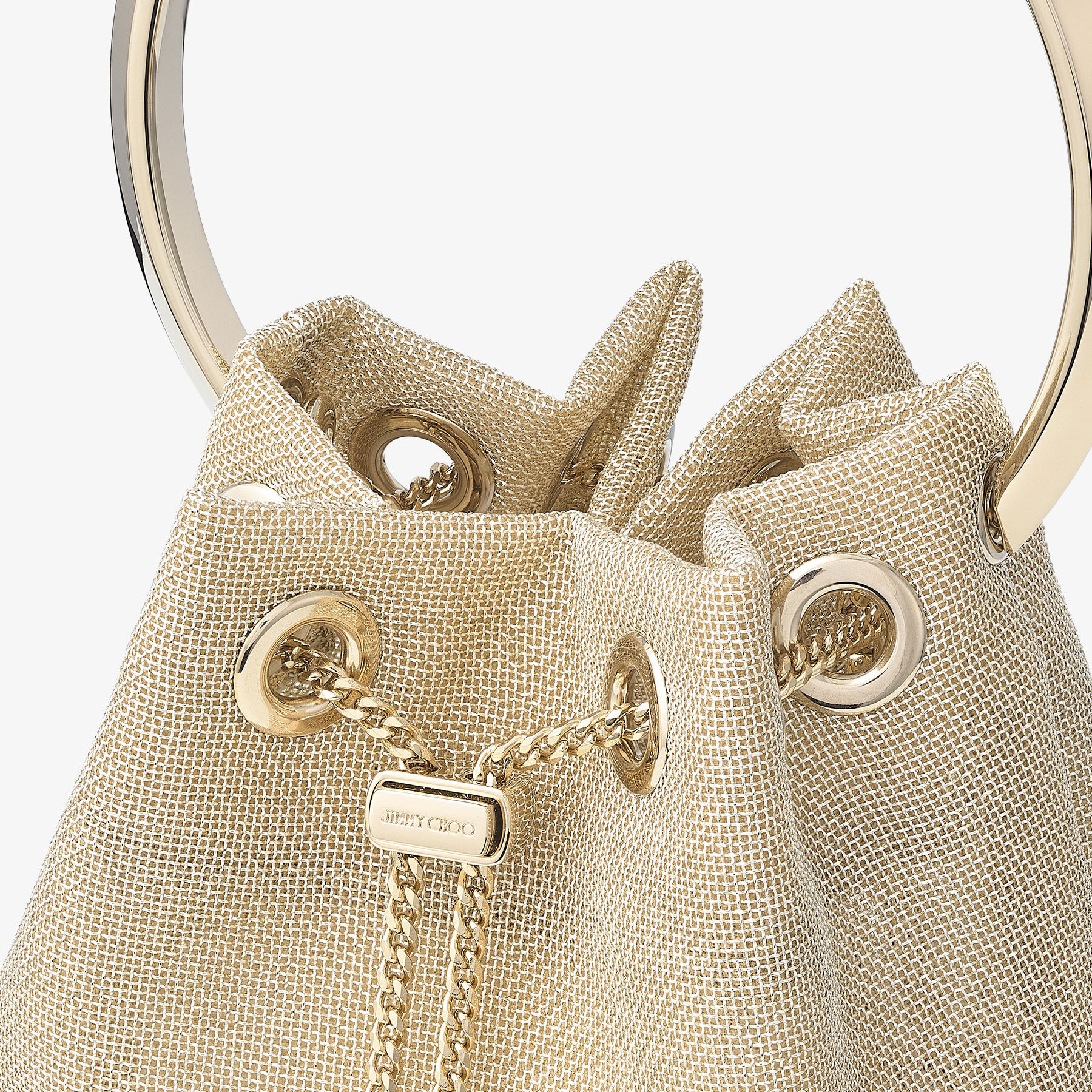 Bon Bon Champagne Metallic Mesh Bag