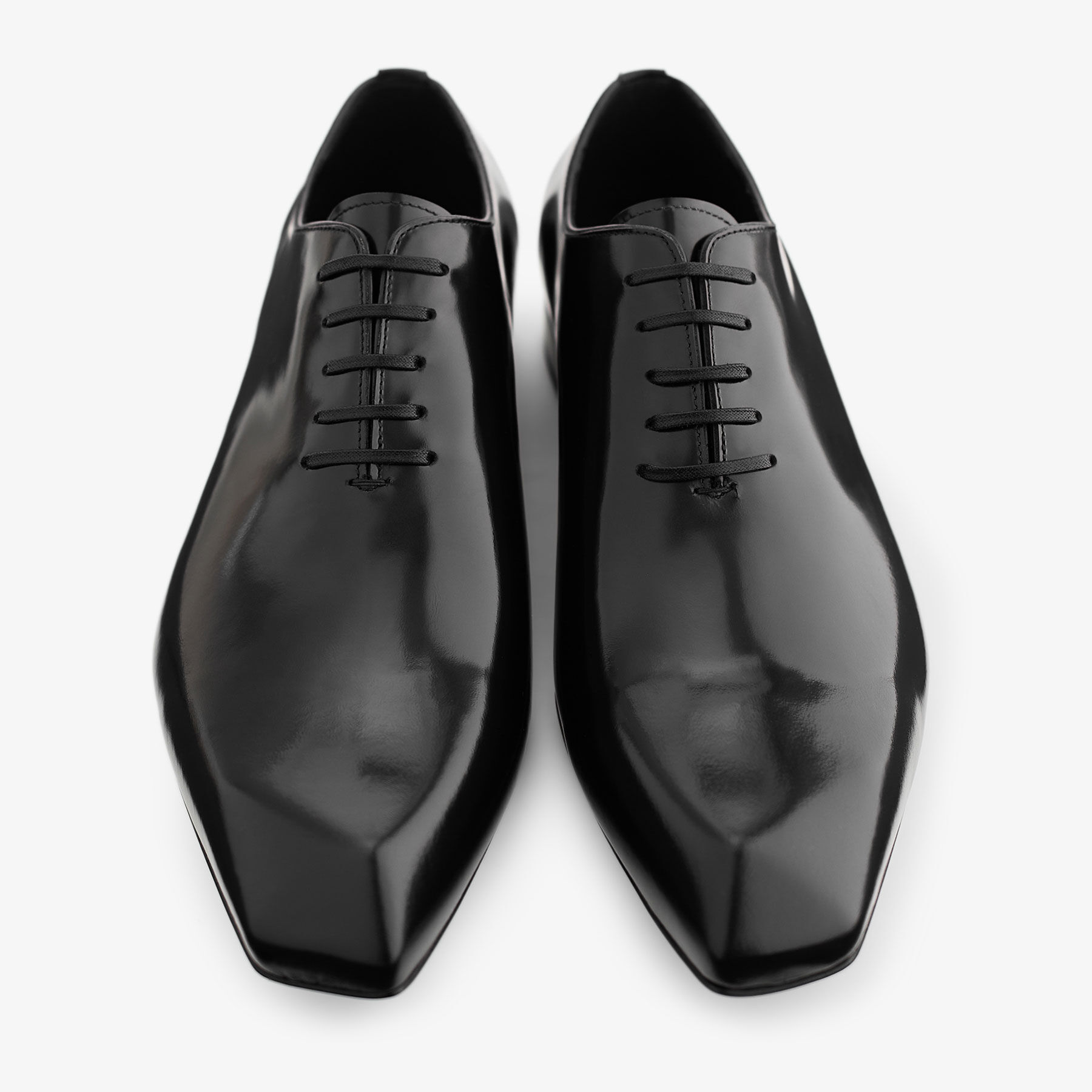 Prism Lace Up Black Leather Lace-Up Shoes