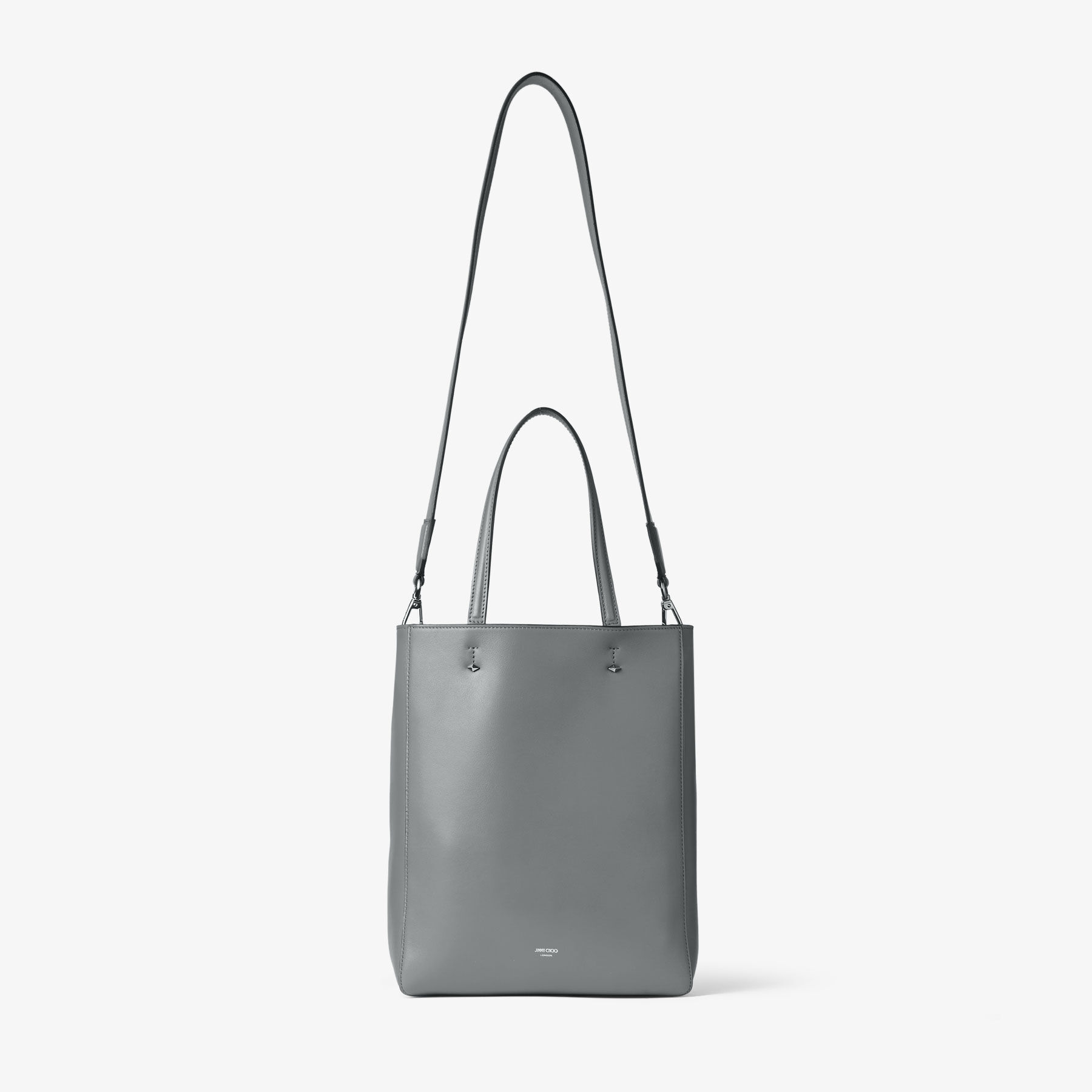 Lenny North-South M-M Storm Embossed Leather Tote Bag