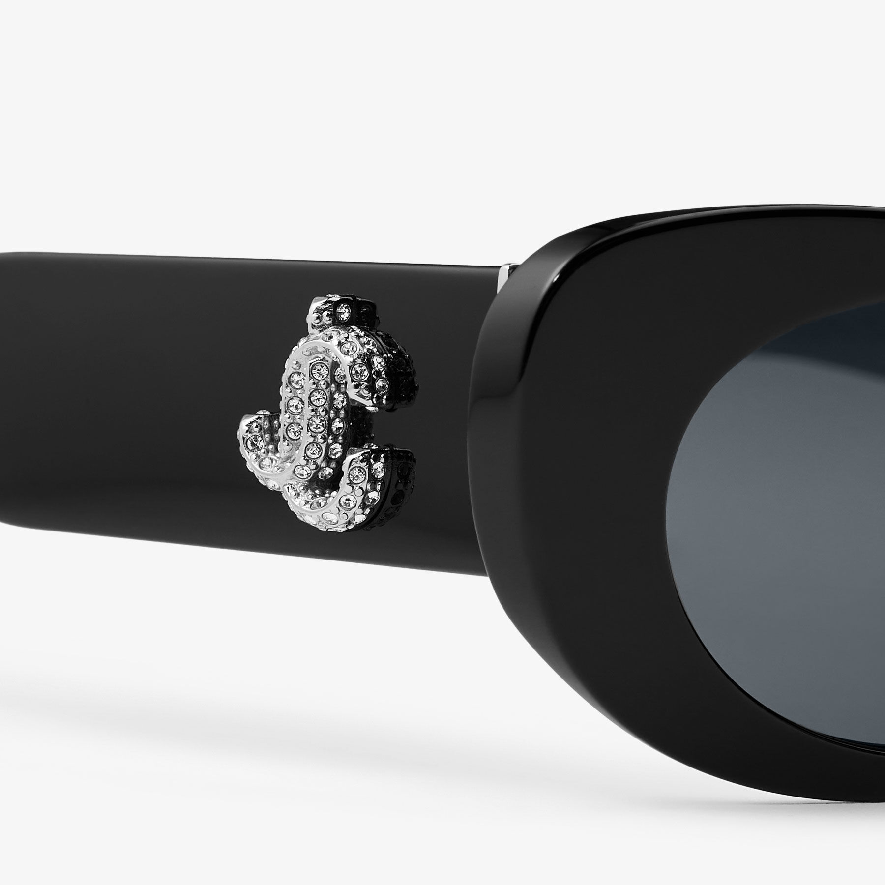 Danny Black Oval Sunglasses