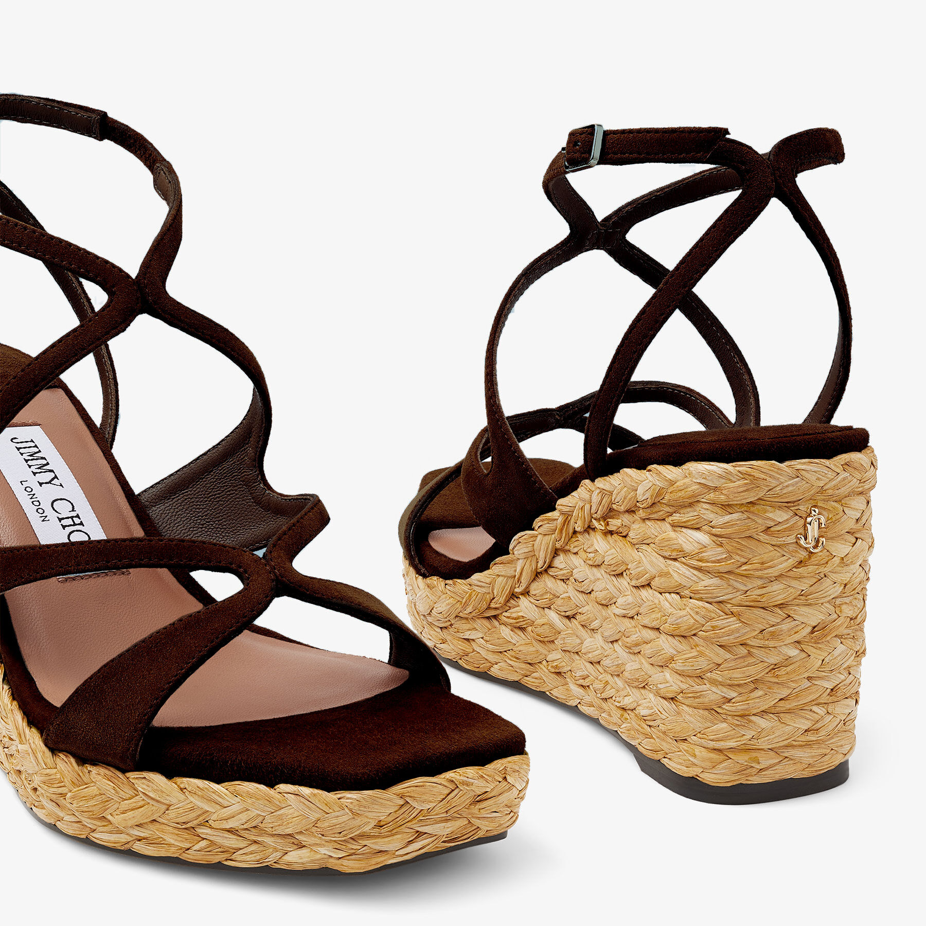 Ayla 85 Coffee Suede Wedge