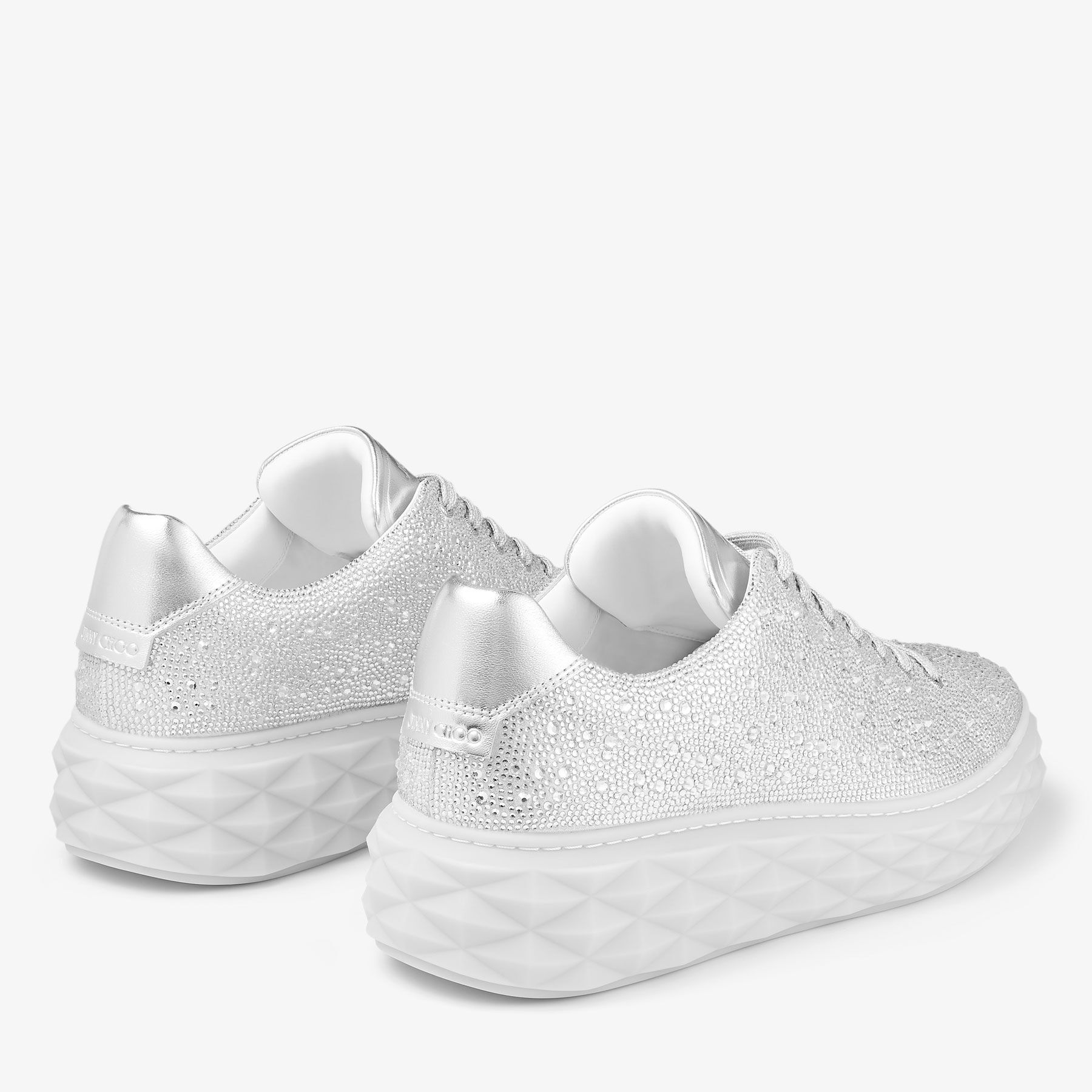 Diamond Light Maxi M Crystal Shimmer Suede Trainers
