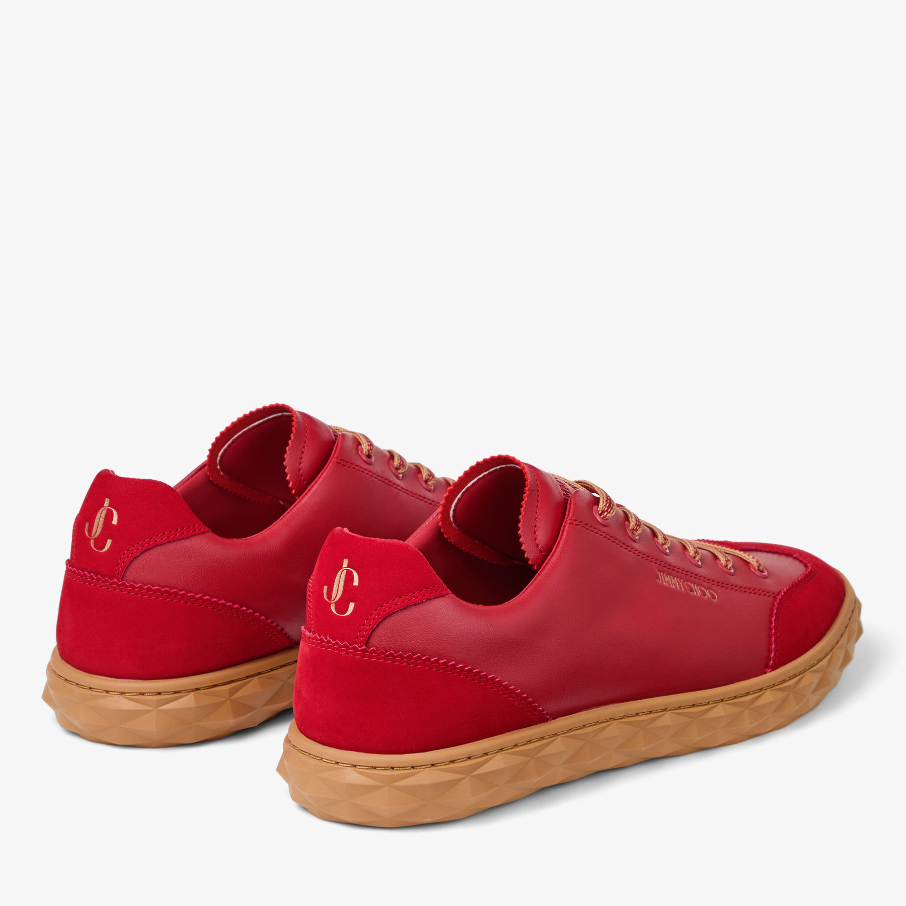 Diamond Light Flex M Ruby Red Leather Trainers