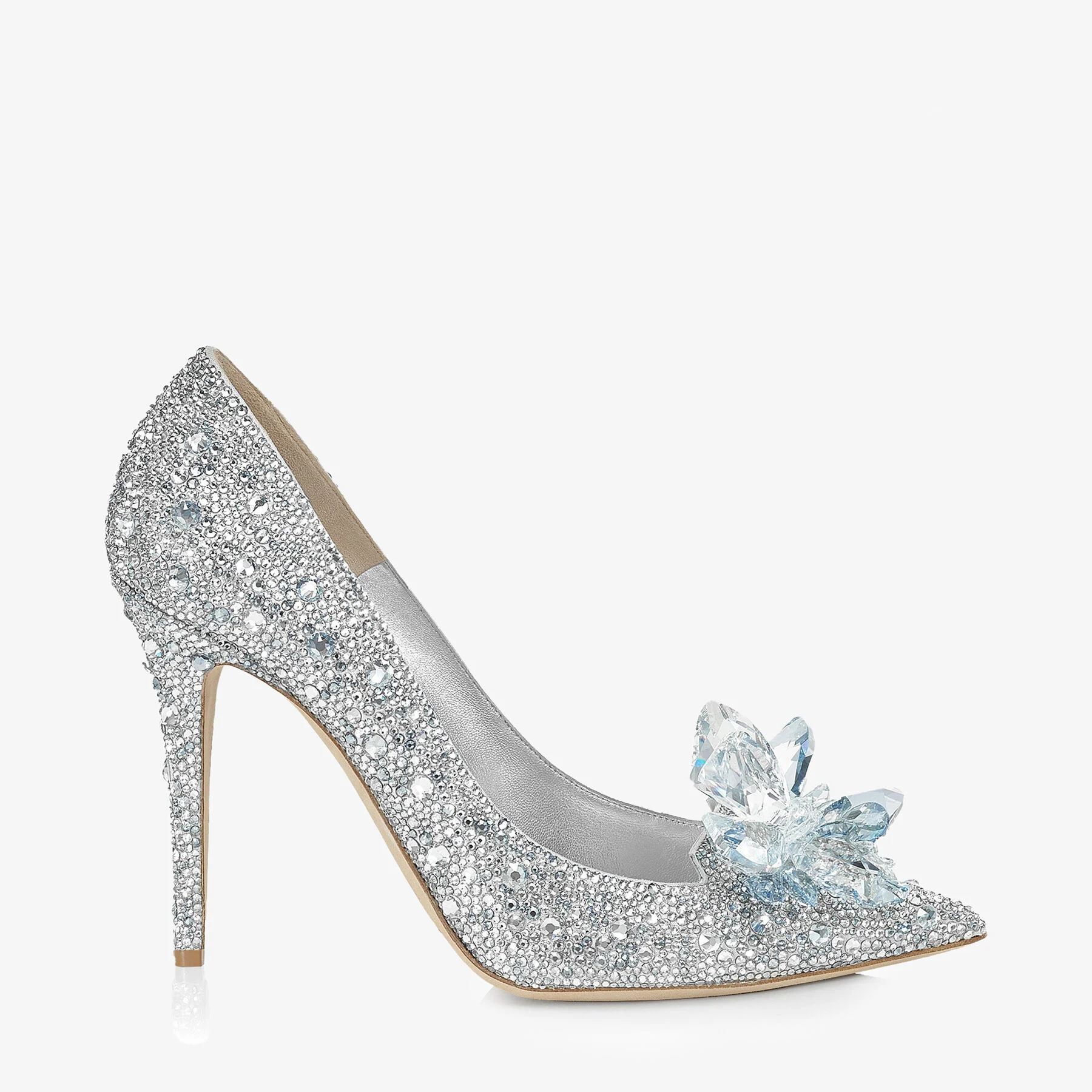 Avril Crystal Covered Pointy Toe Pumps