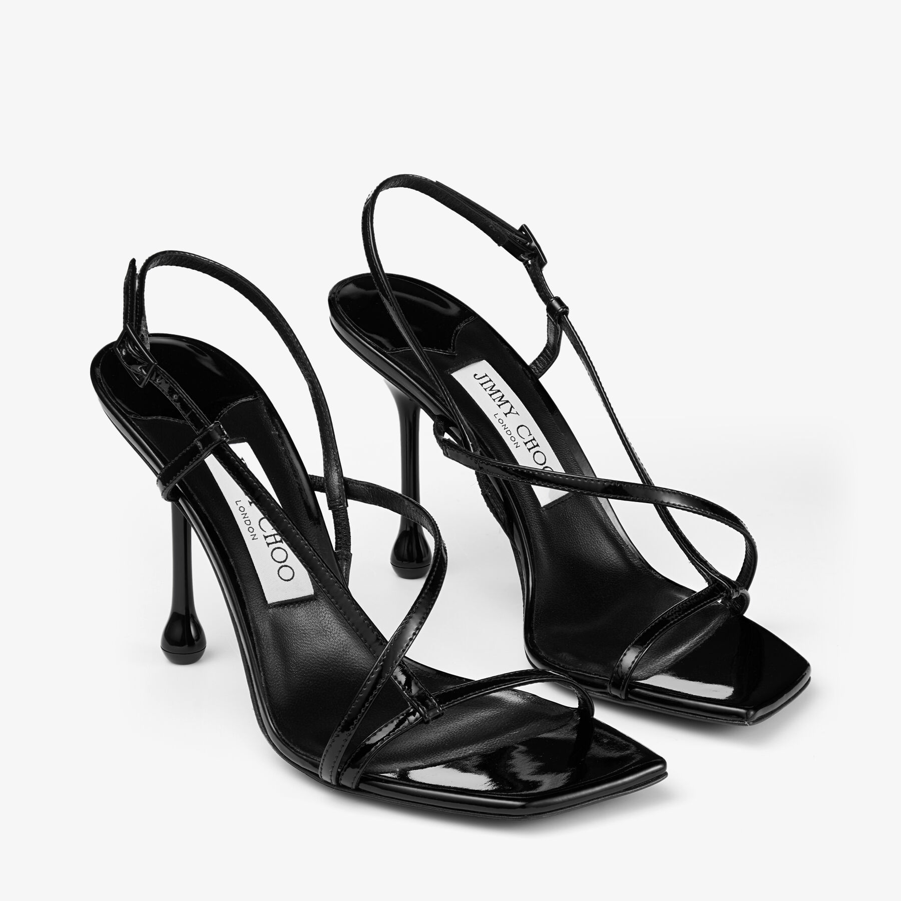 Etana 95 Black Leather Sandals