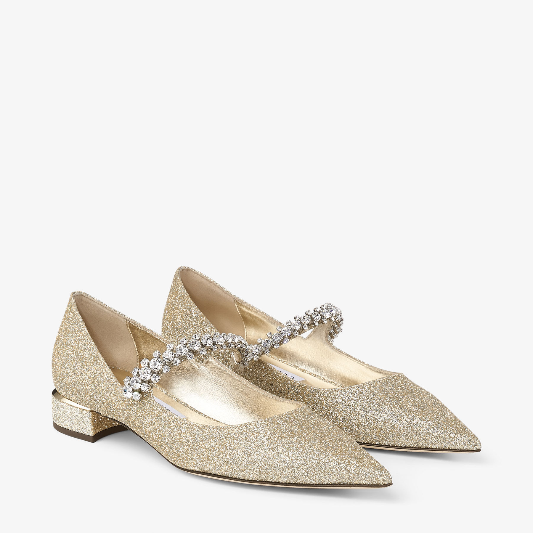 Bing Pump Flat Gold Glitter Flats