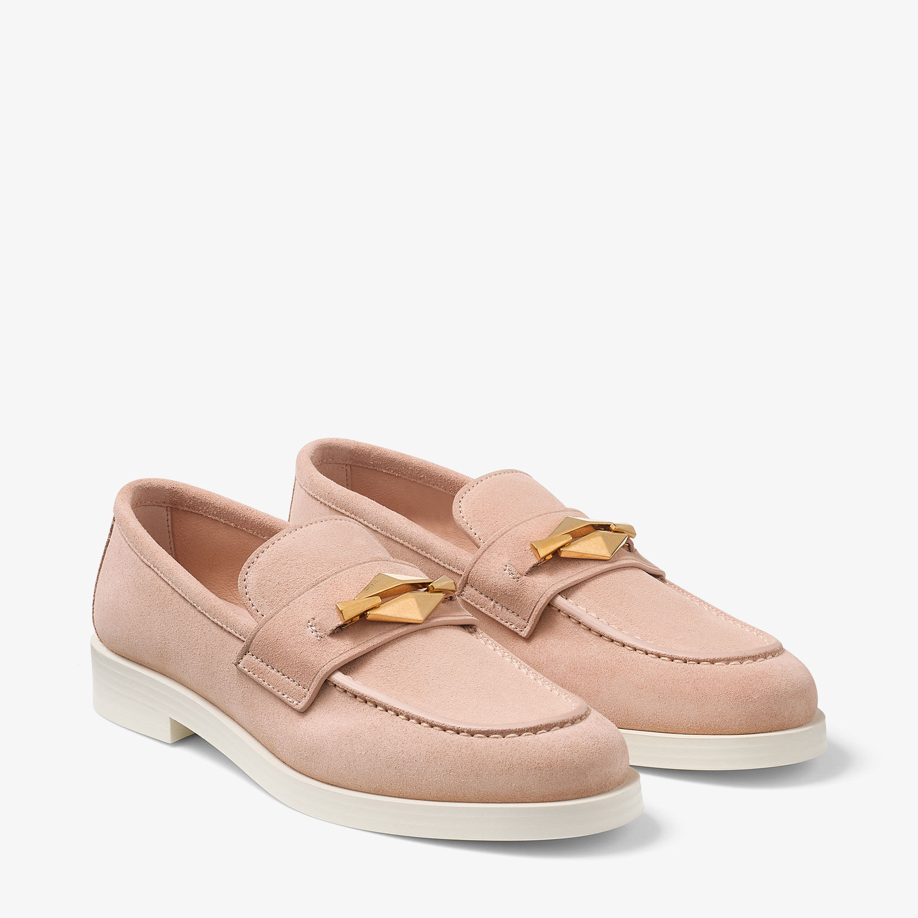 Maddie Diamond Macaron Suede Loafers