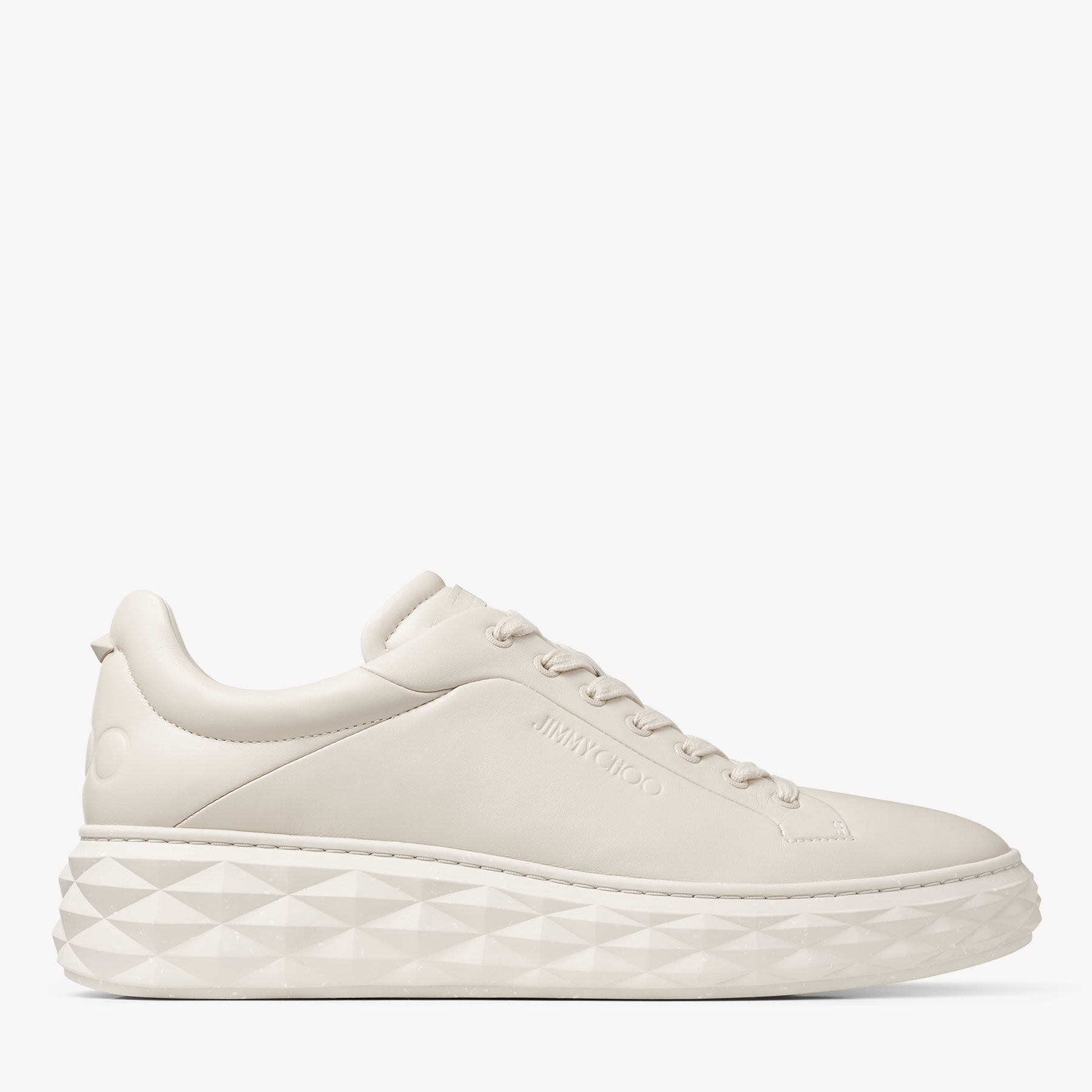 Diamond Maxi M II Chalk Nappa Leather Platform Trainers