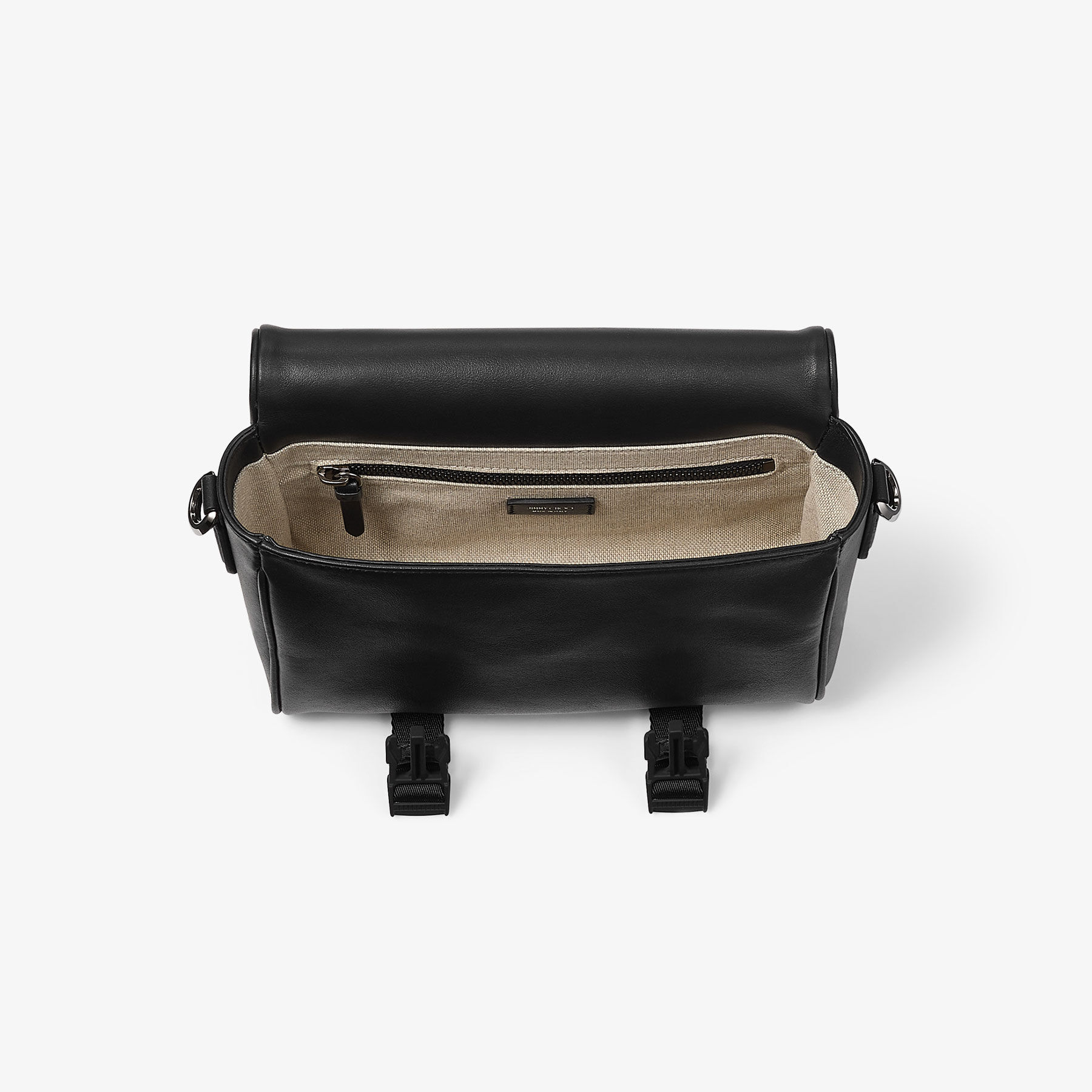 Eli Black Embossed Leather Cross Body Bag