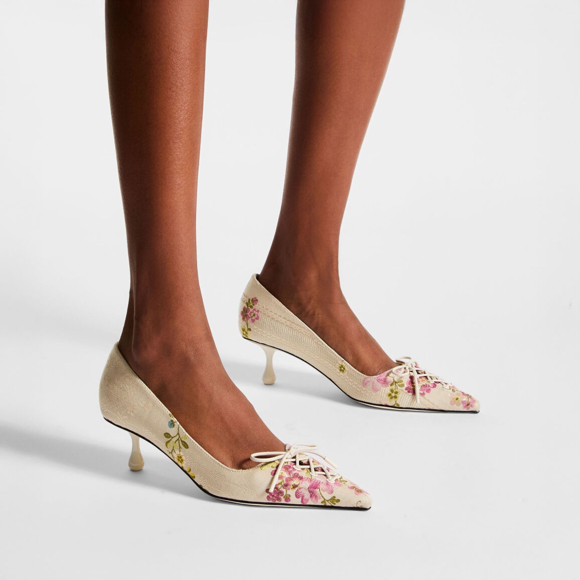 Scarlett 50 Rose Floral Jacquard Pumps