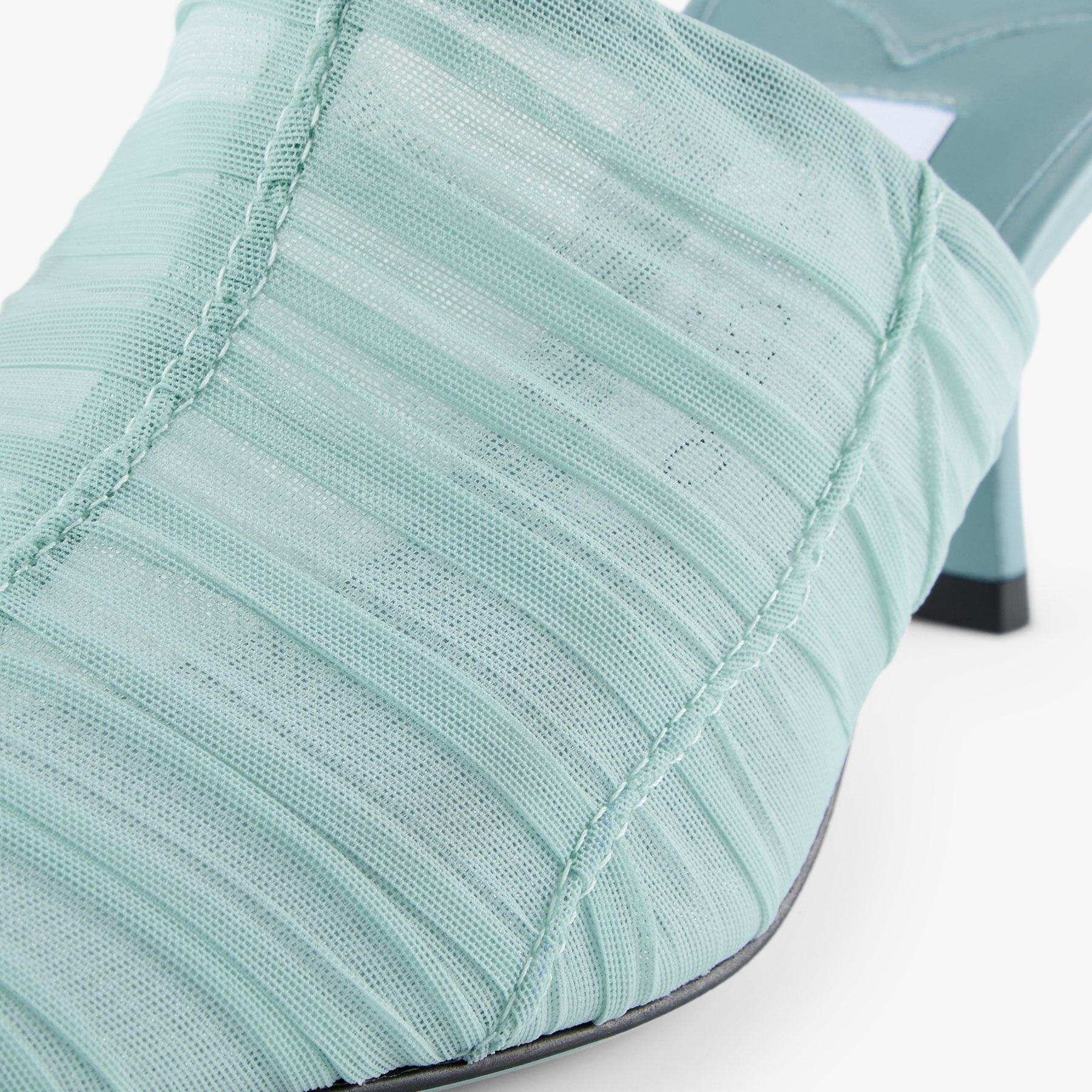 Lotta Mule 65 Teal Tulle Mules