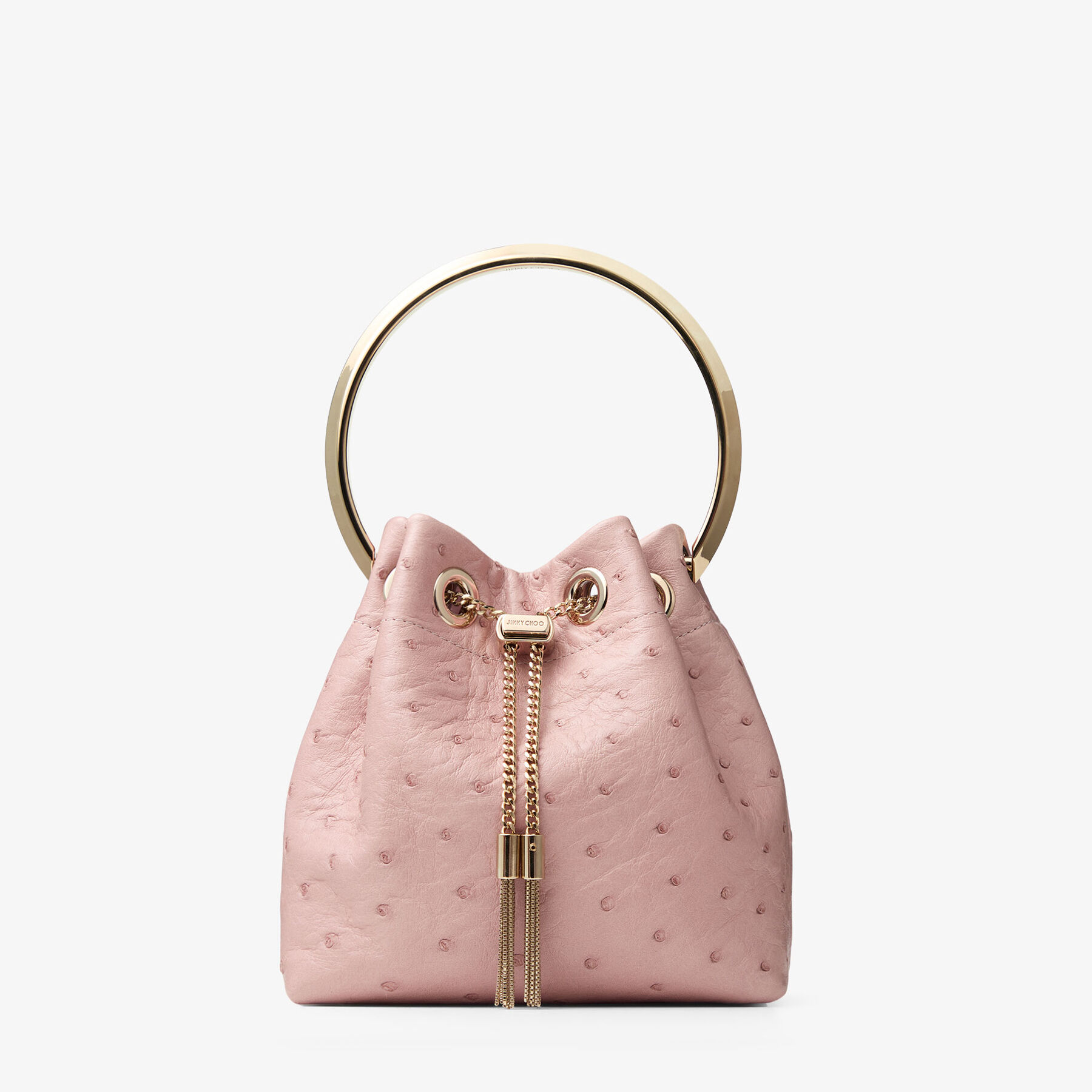 Bon Bon Rose Ostrich Leather Bag