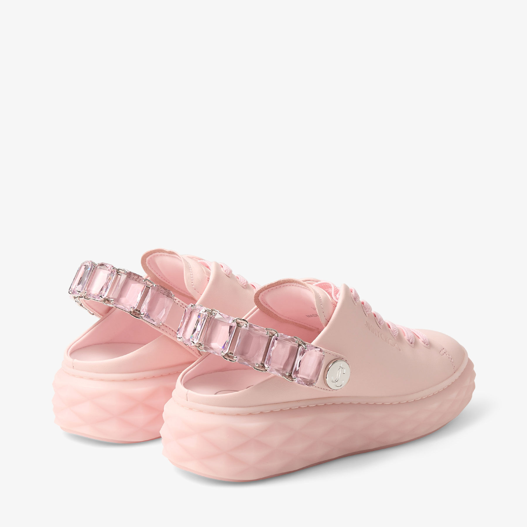 Diamond Sling Pink Nappa Leather Slipper Trainers