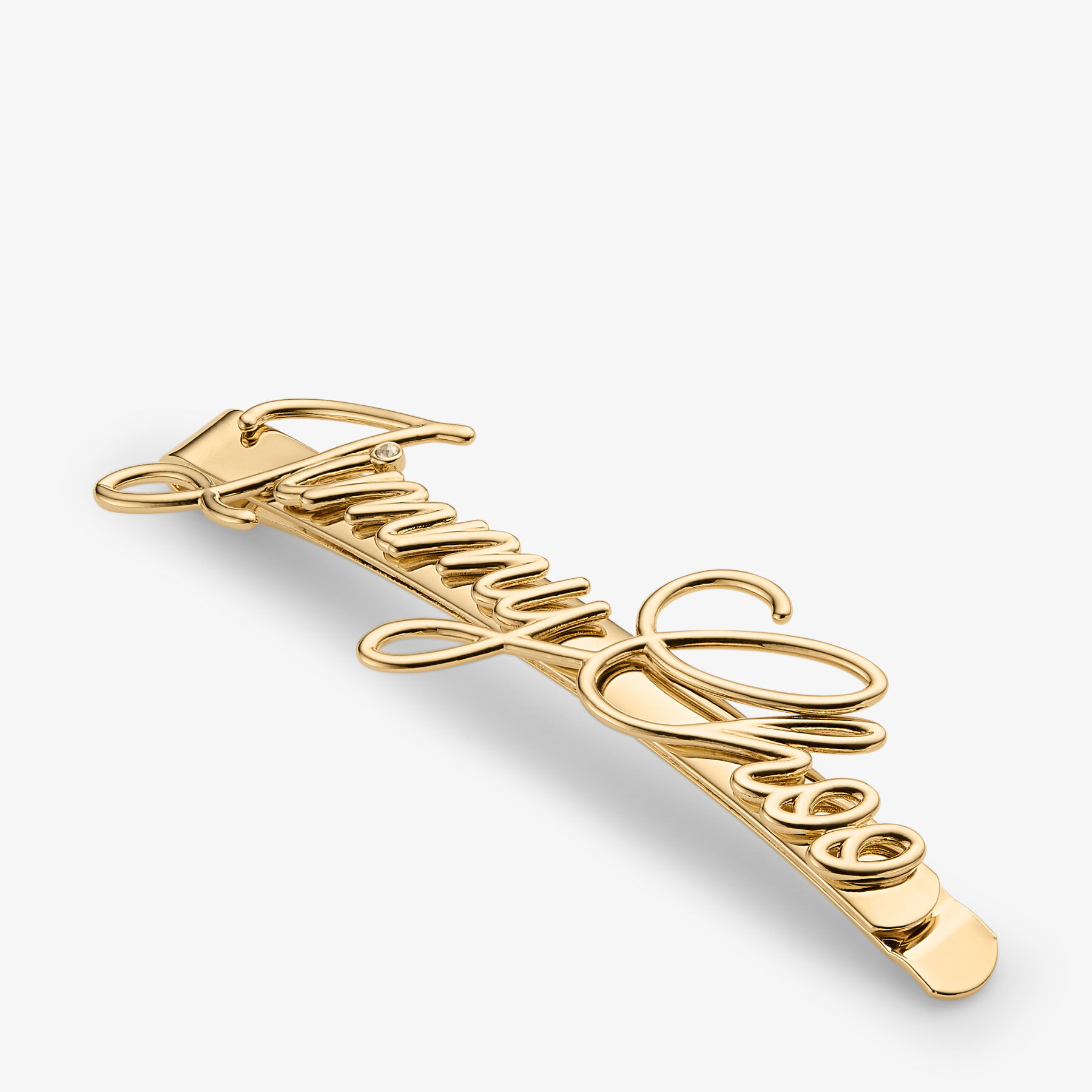 Logo Script Hairpin Gold Finish Script Hairpin
