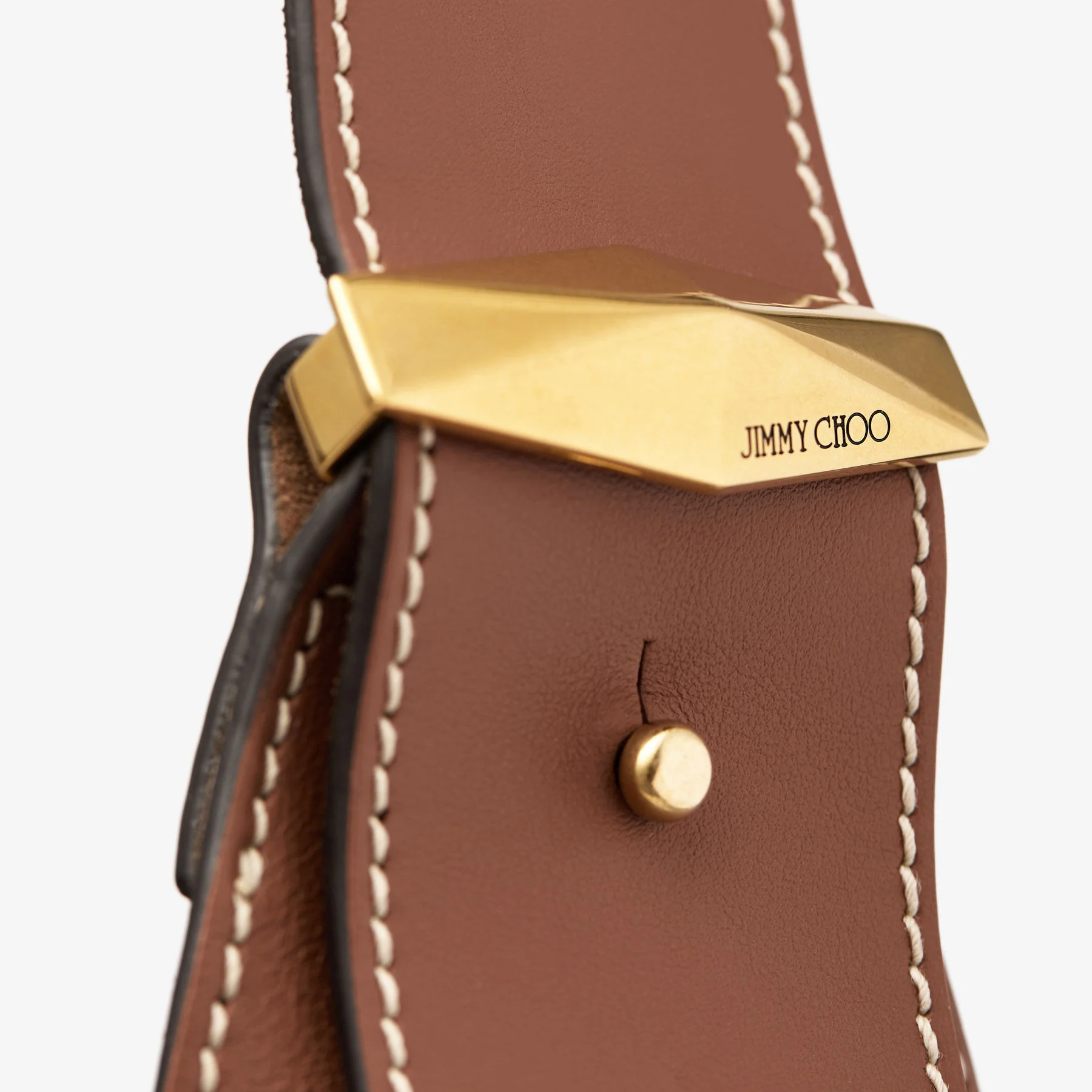 Diamond Hobo M Tan Leather Shoulder Bag