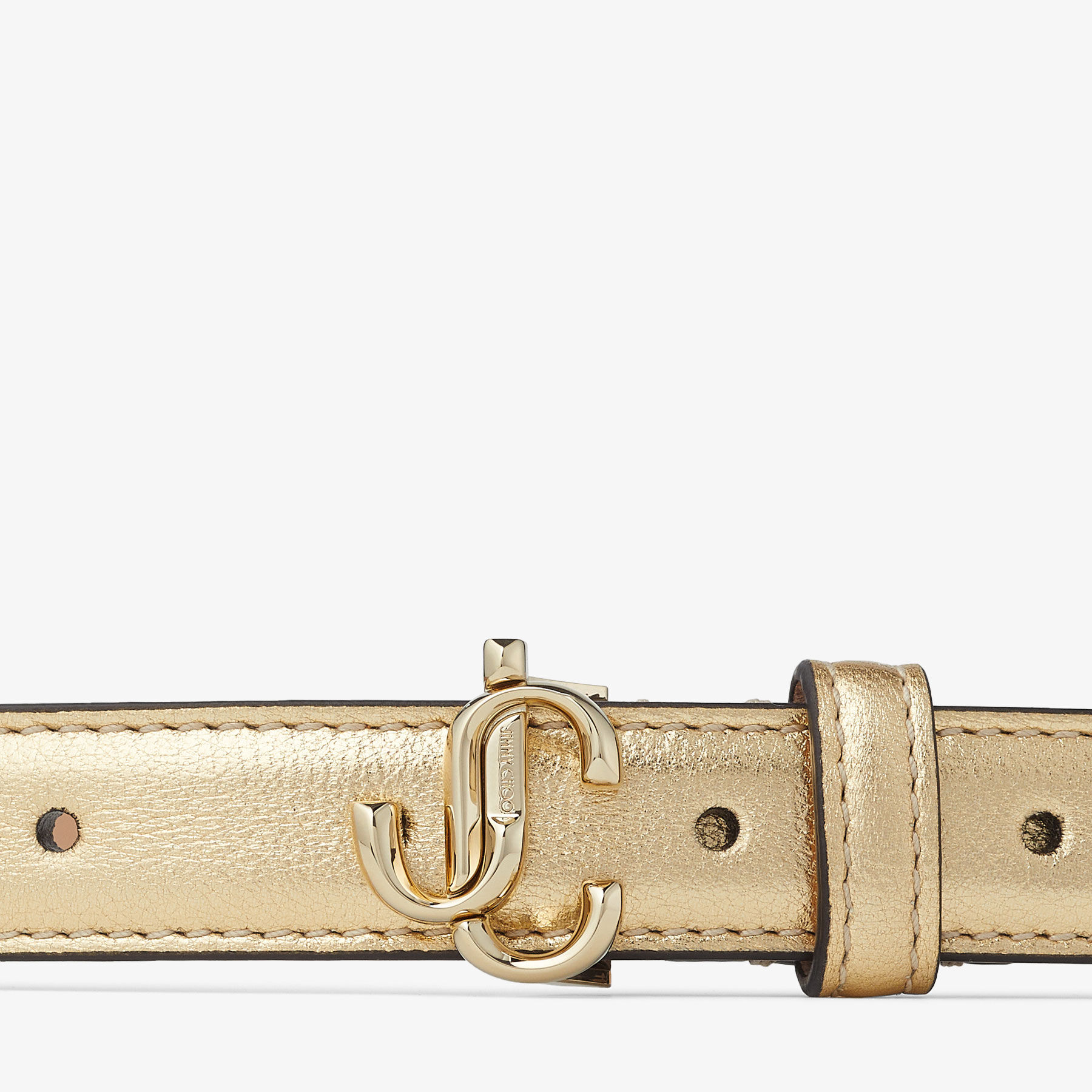 Mini Helina Gold Metallic Nappa Leather Mini Belt