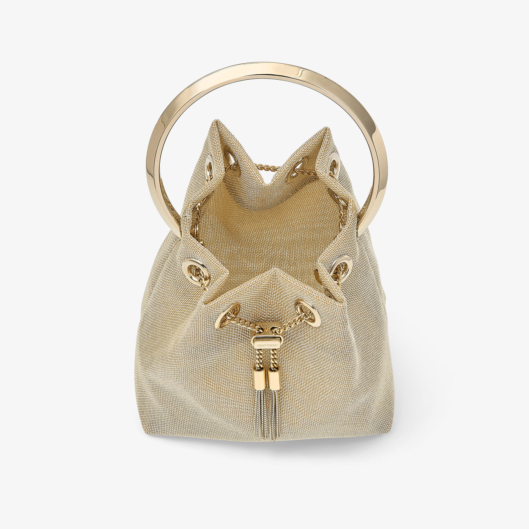 Bon Bon Champagne Metallic Mesh Bag