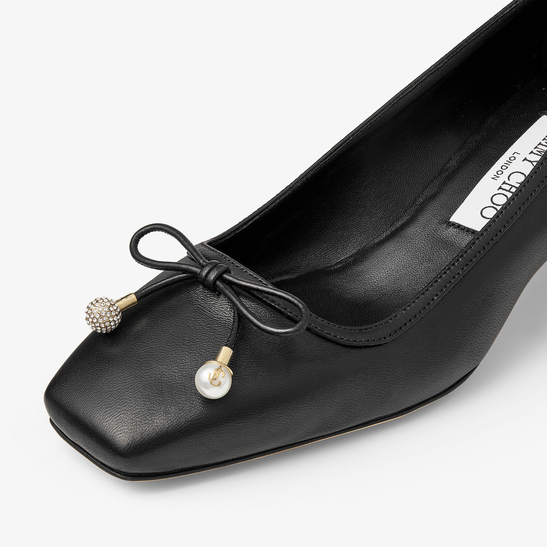 Elme 45 Black Nappa Leather Pumps