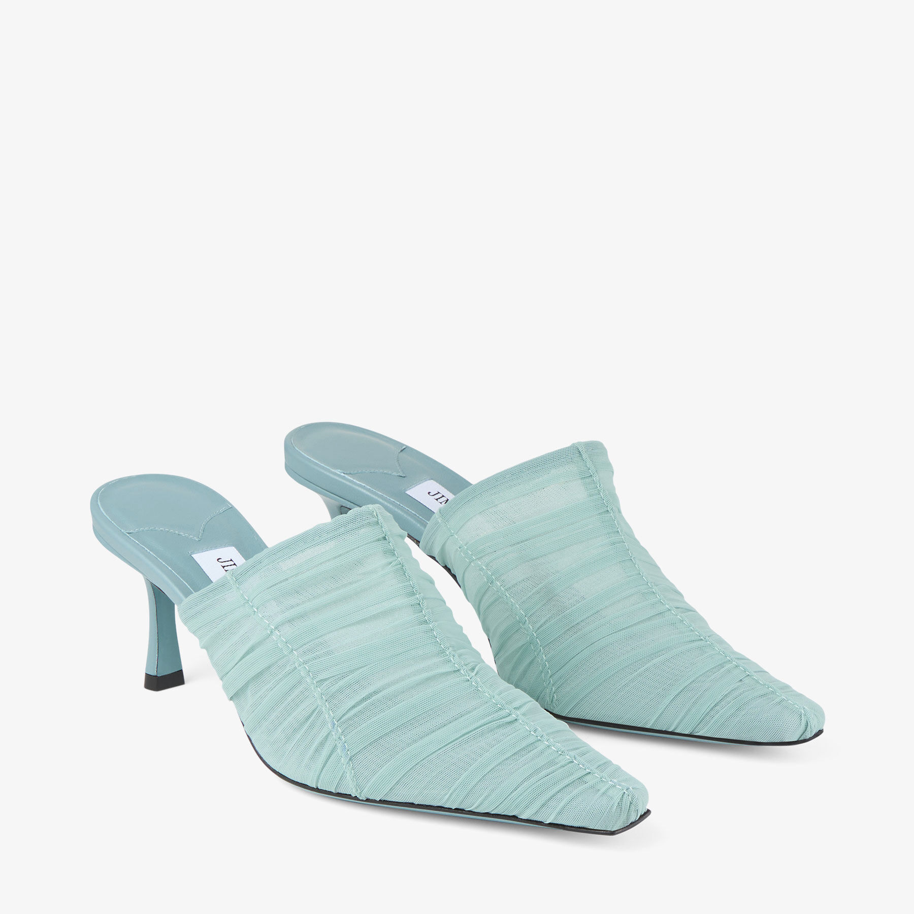 Lotta Mule 65 Teal Tulle Mules