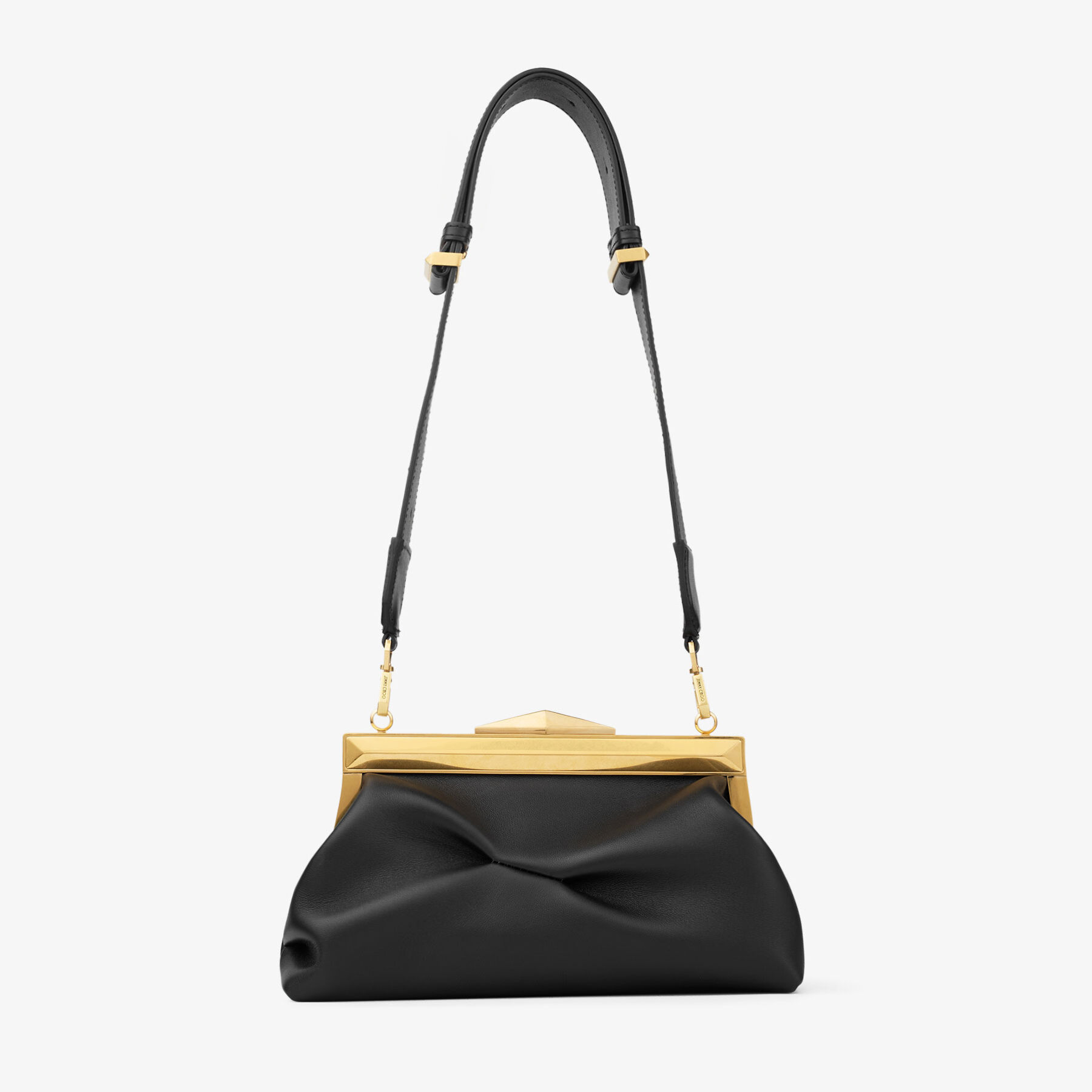 Diamond Frame Clutch S Black Leather Clutch Bag