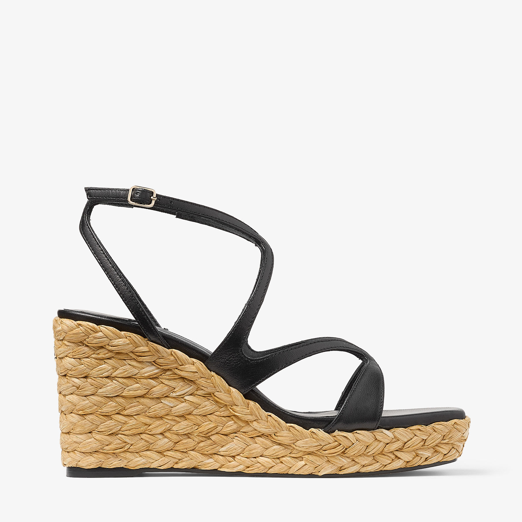 Ayla 85 Black Nappa Leather Wedge