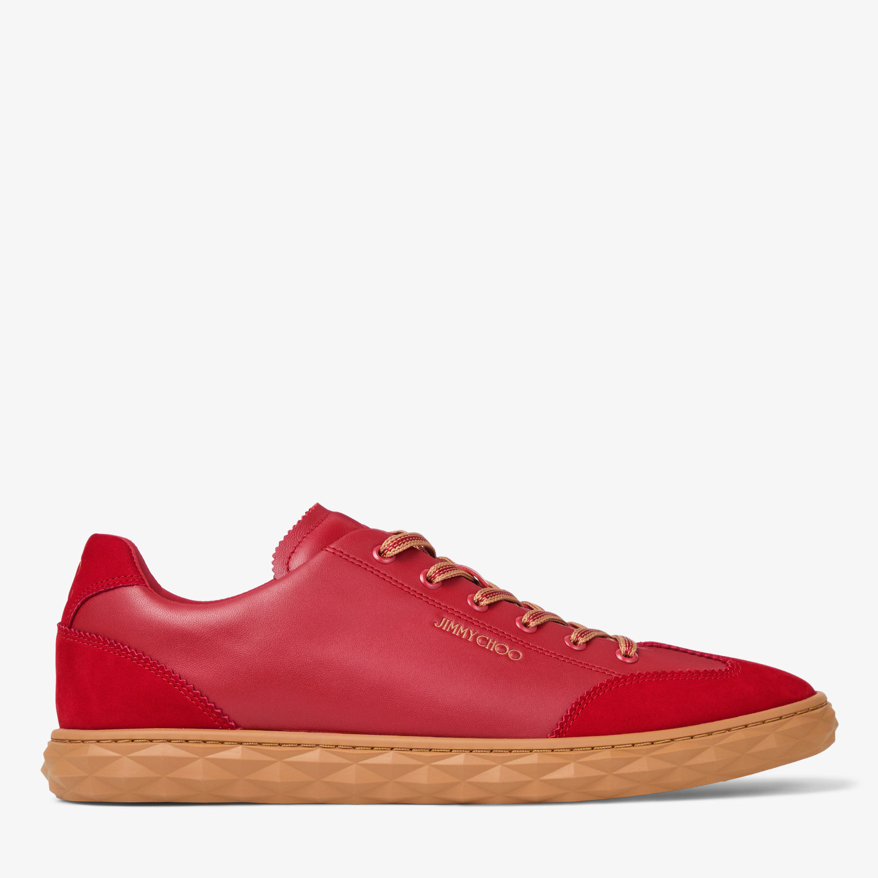 Diamond Light Flex M Ruby Red Leather Trainers