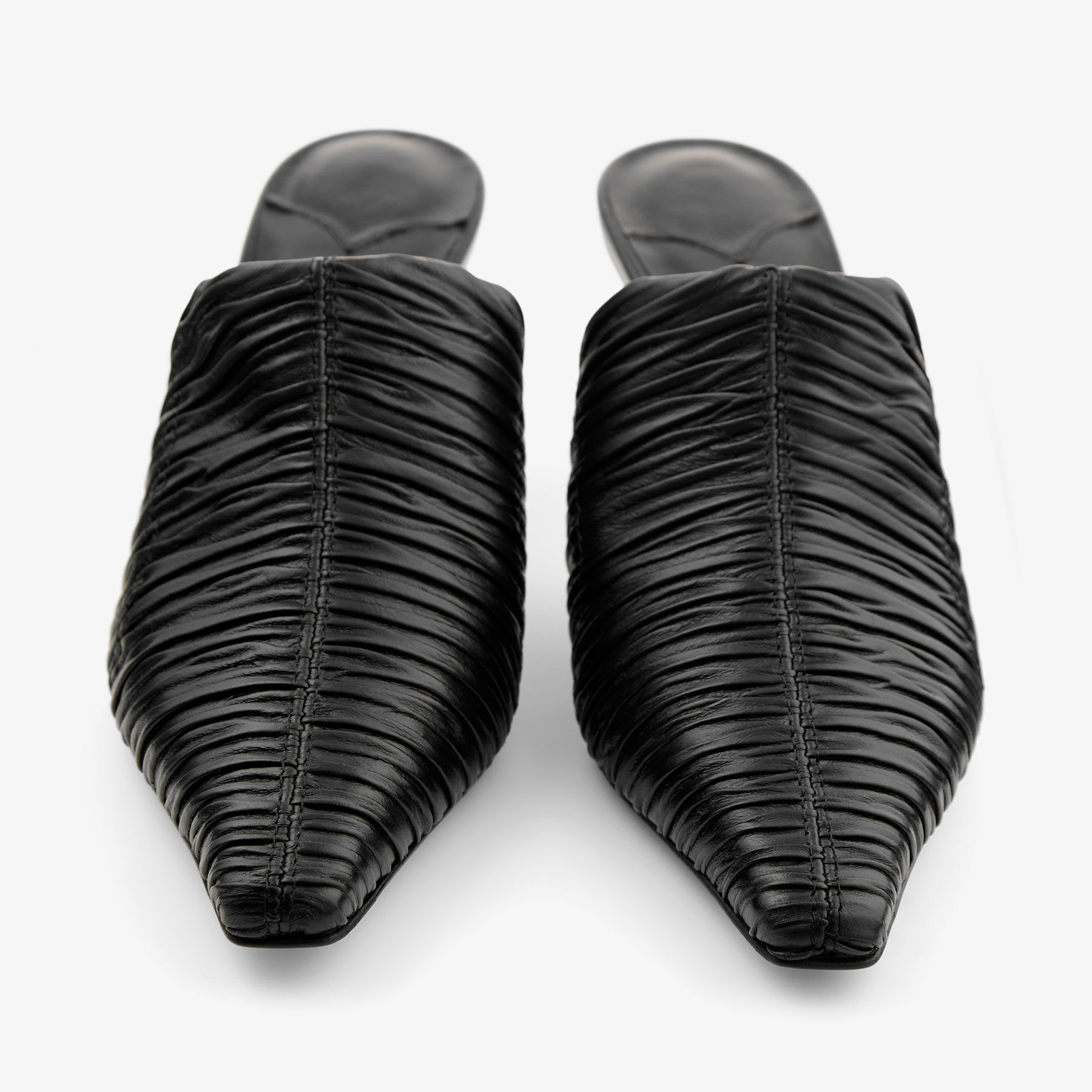 Lotta Mule 65 Black Leather Mules