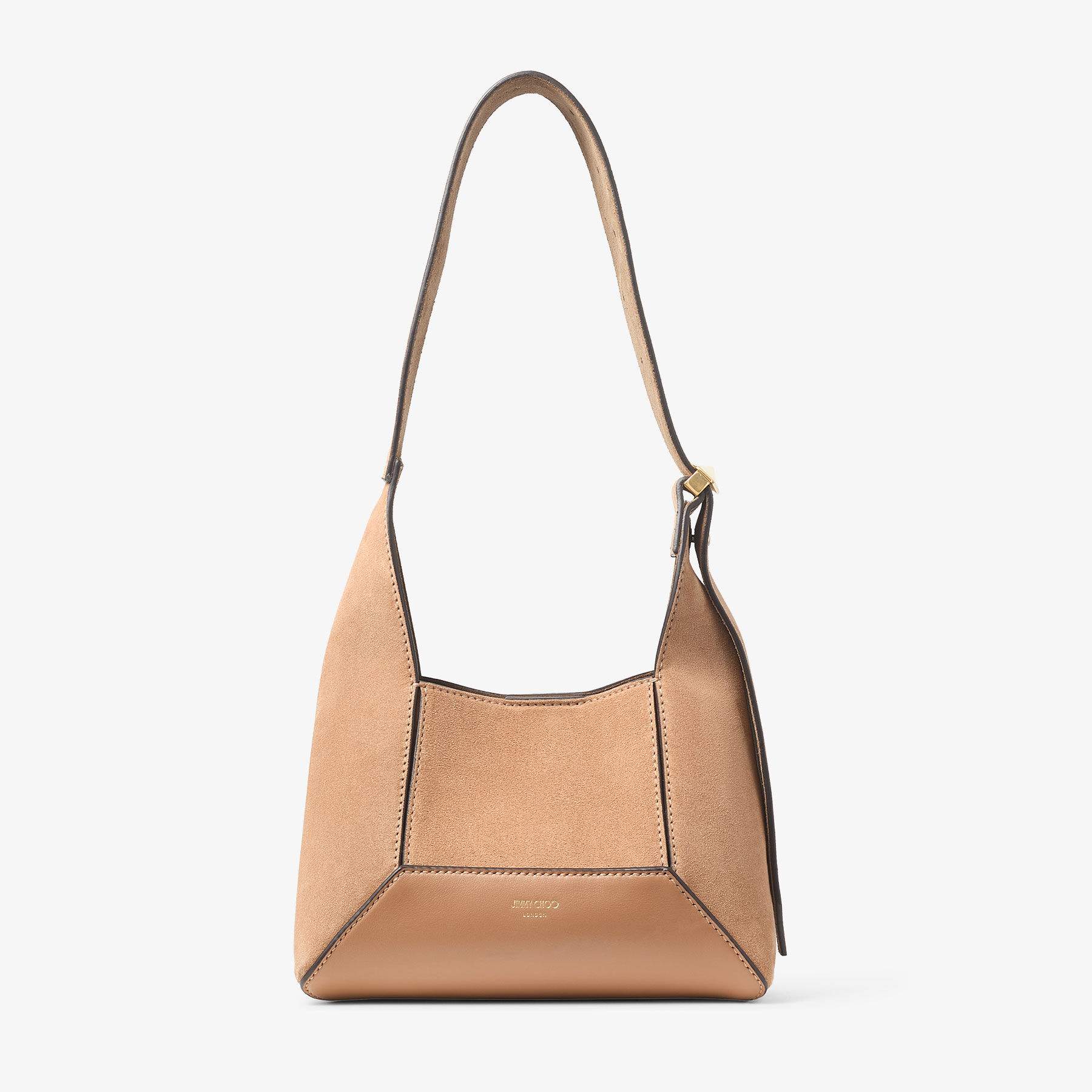 Diamond Hobo S Toffee Suede Shoulder Bag