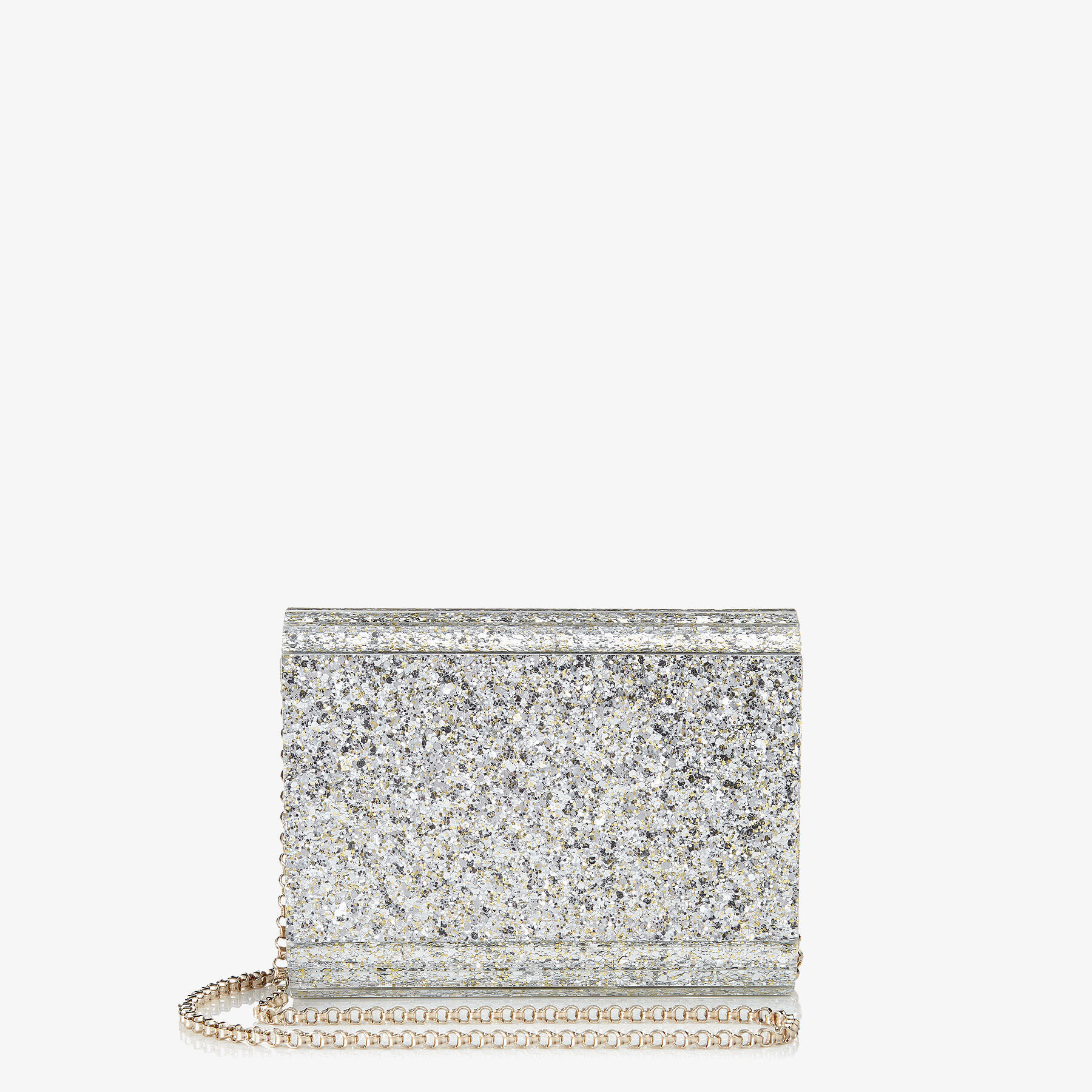 Candy Champagne Coarse Glitter Acrylic Clutch Bag