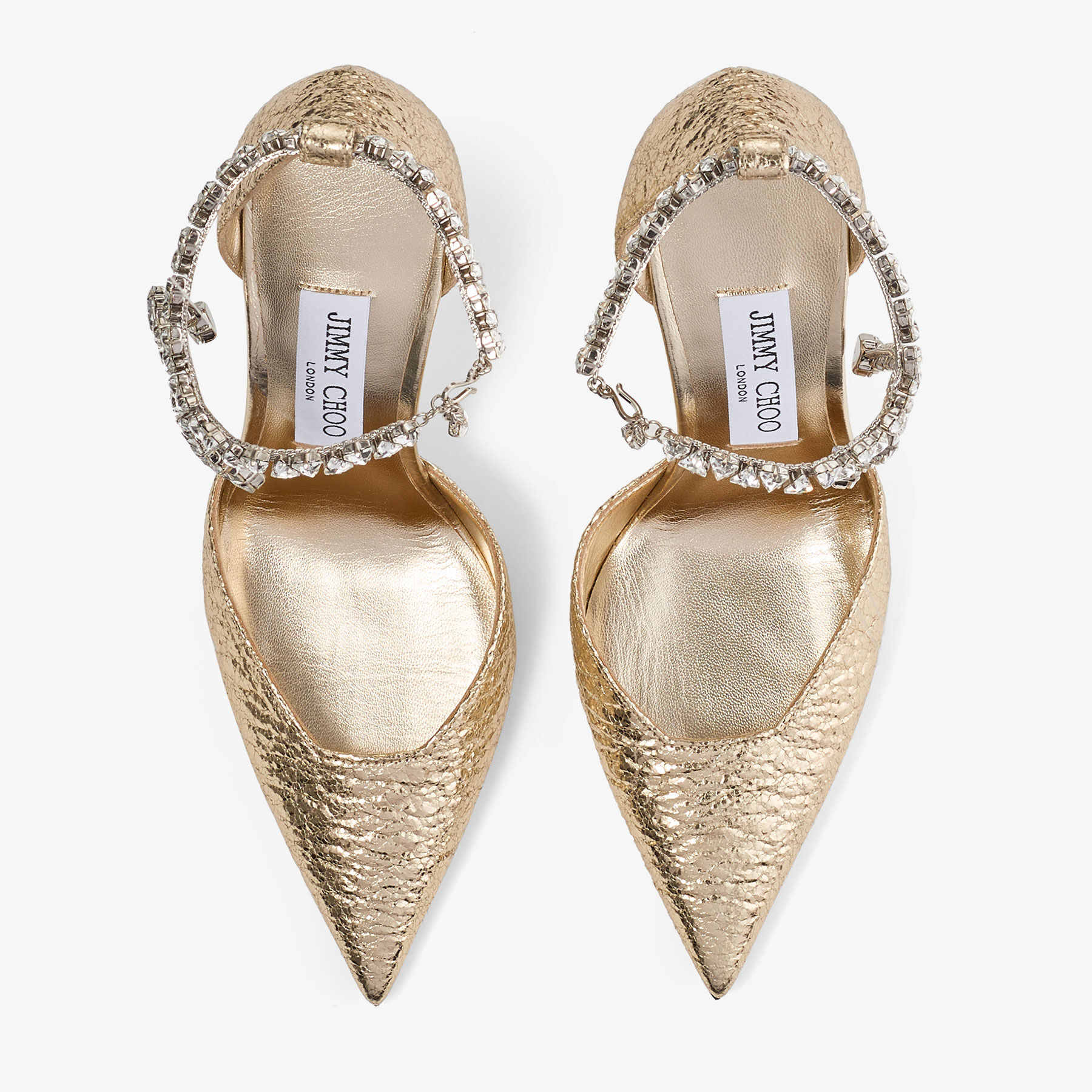 Stevie 100 Gold Crushed Metallic Pumps