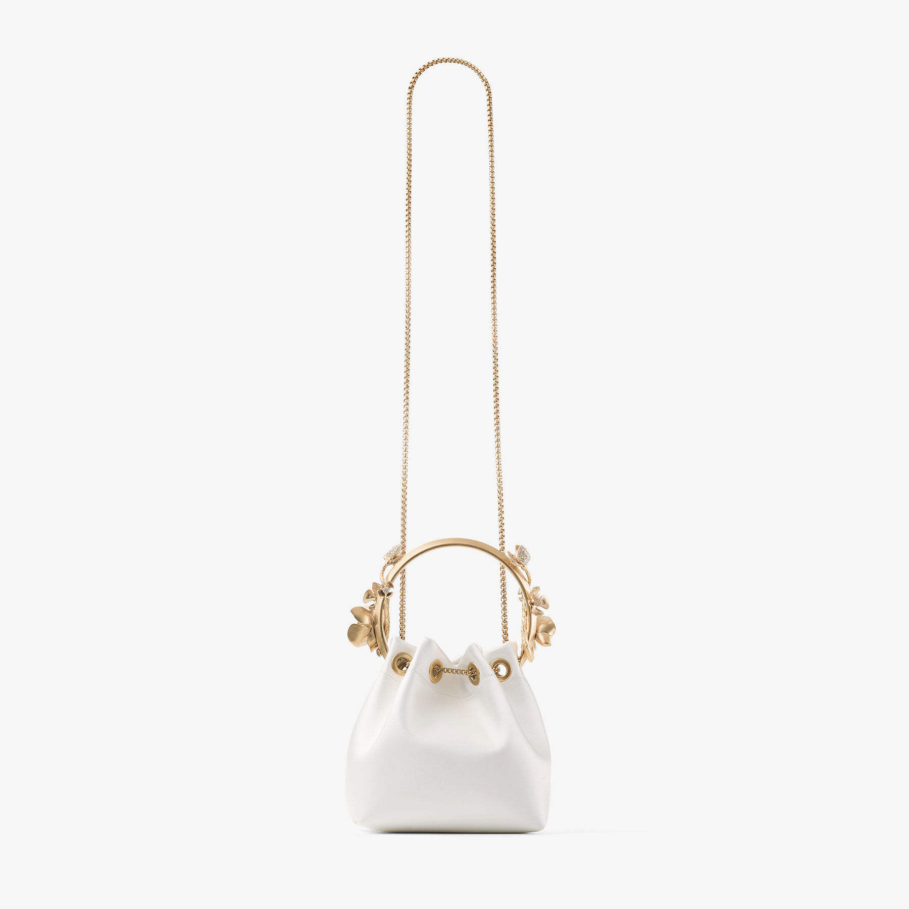 Bon Bon Ivory Satin Flower Bag