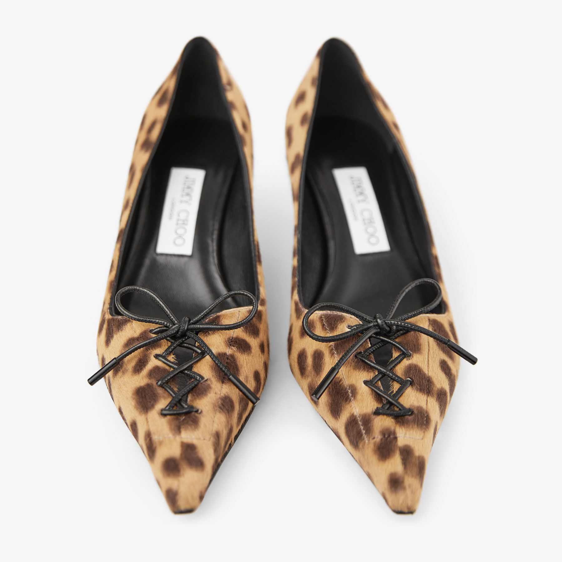 Scarlett 50 Natural Leopard Print Pony Pumps