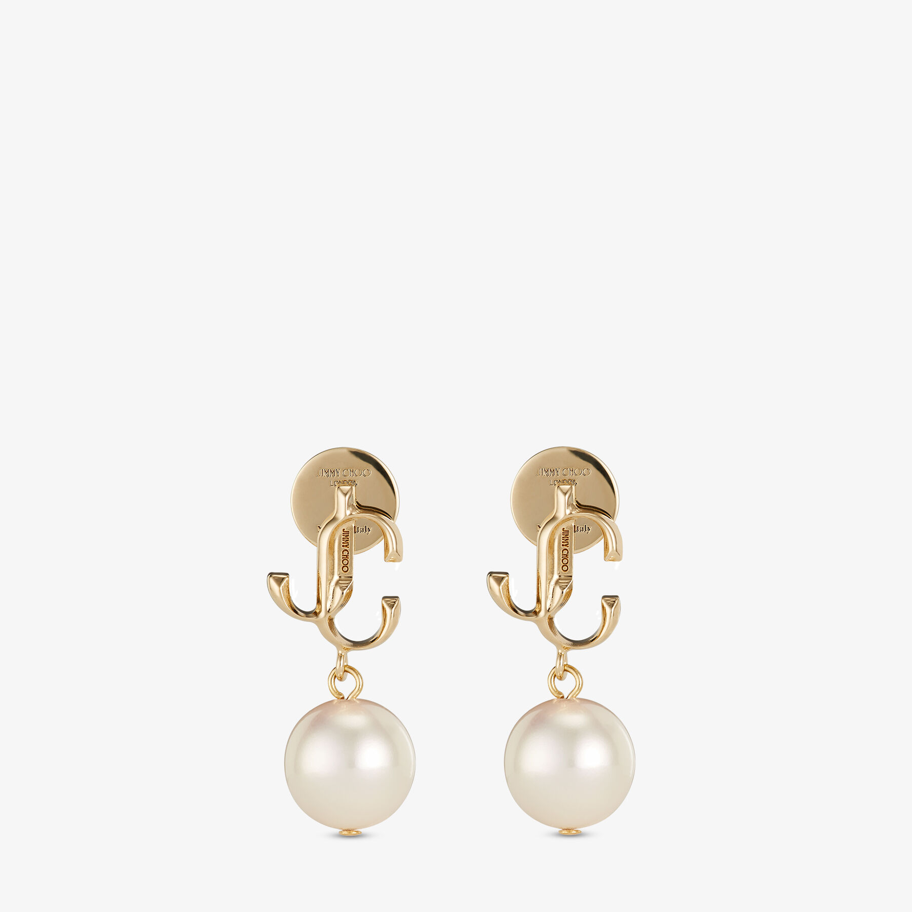JC Pearl Earring Gold-Finish Metal JC Pearl Stud Earrings