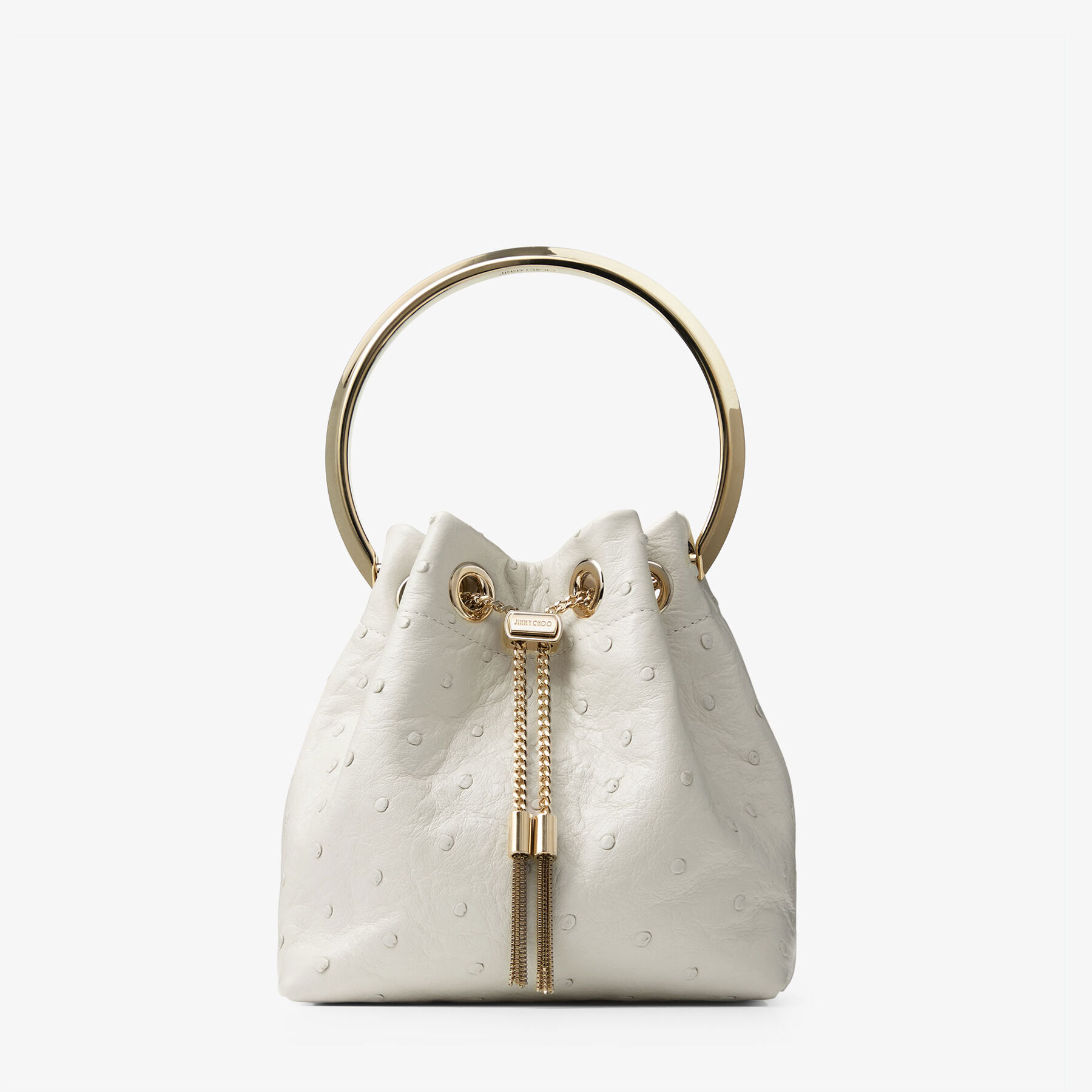 Bon Bon Latte Ostrich Leather Bag