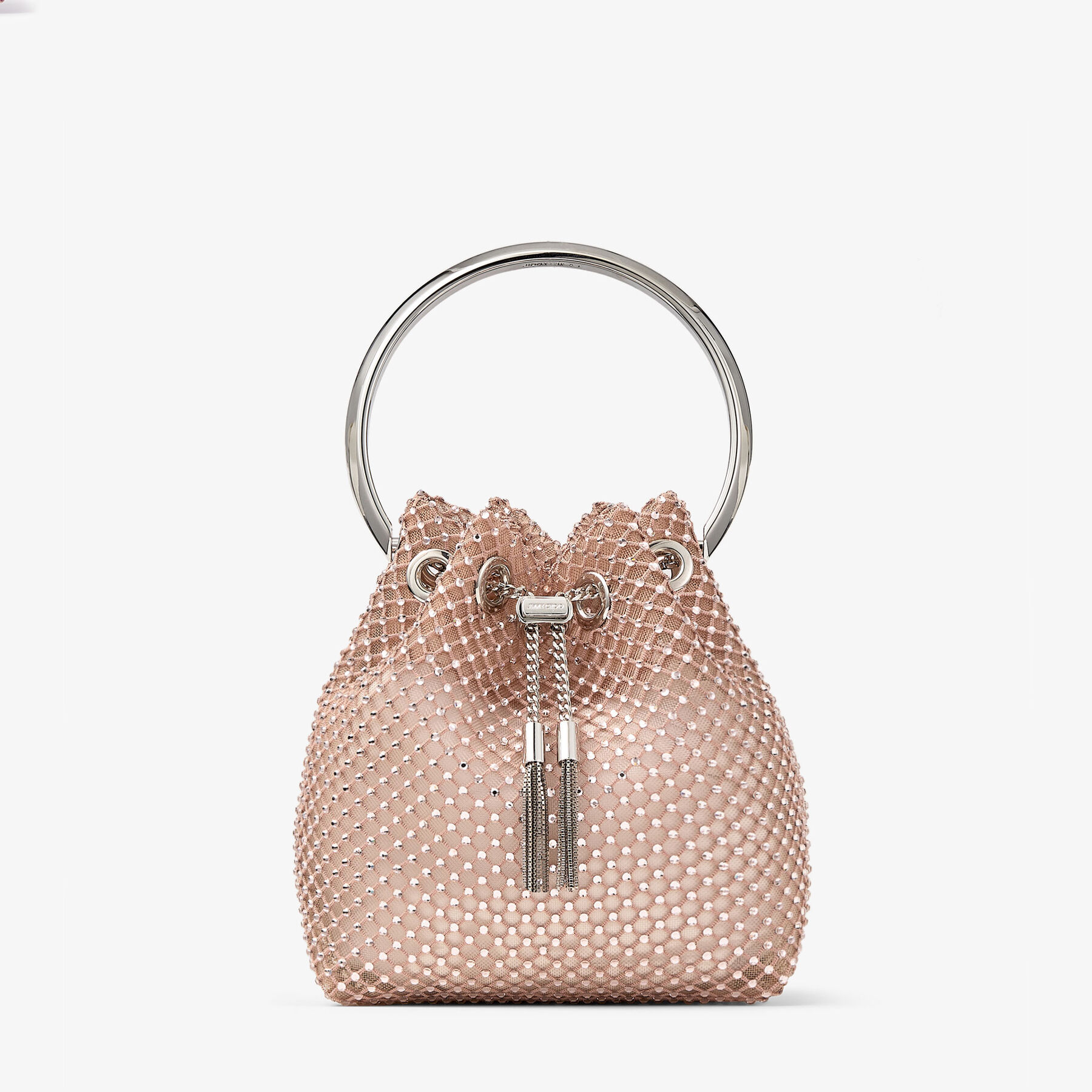 Bon Bon Macaron Satin Crystal Mesh Bag