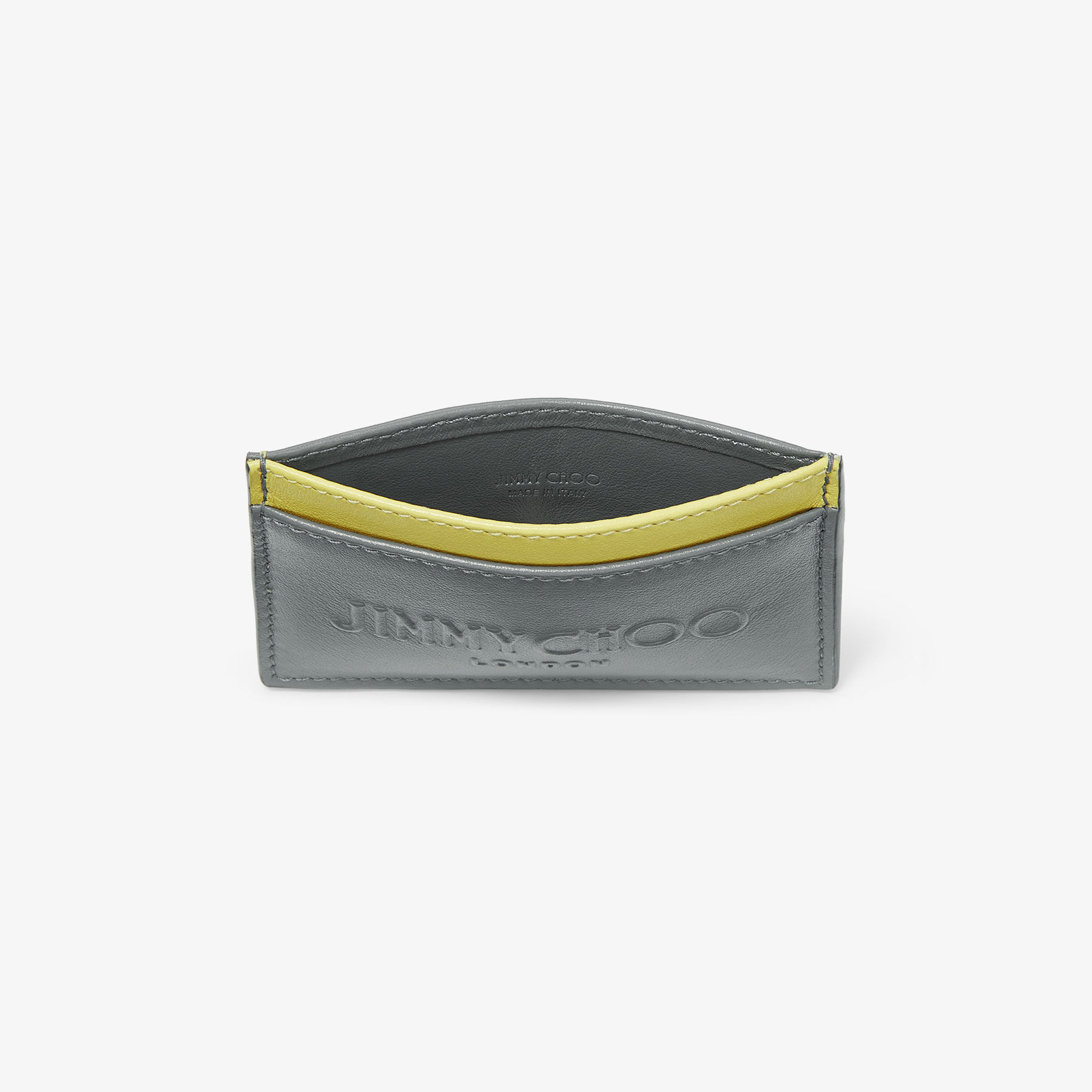 Dom Yellow Embossed Leather Card Holder