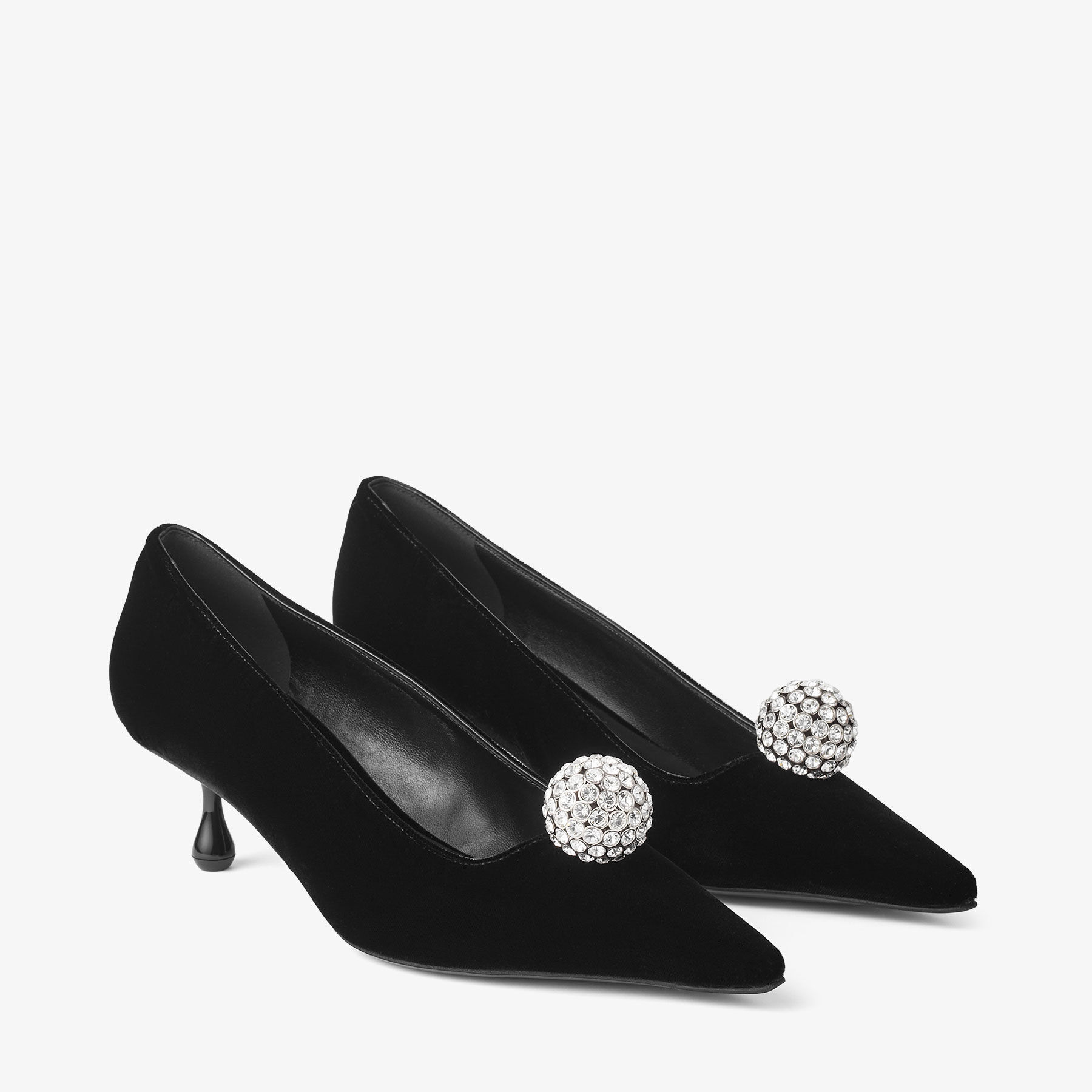 Orb Pump 50 Black Velvet Pumps