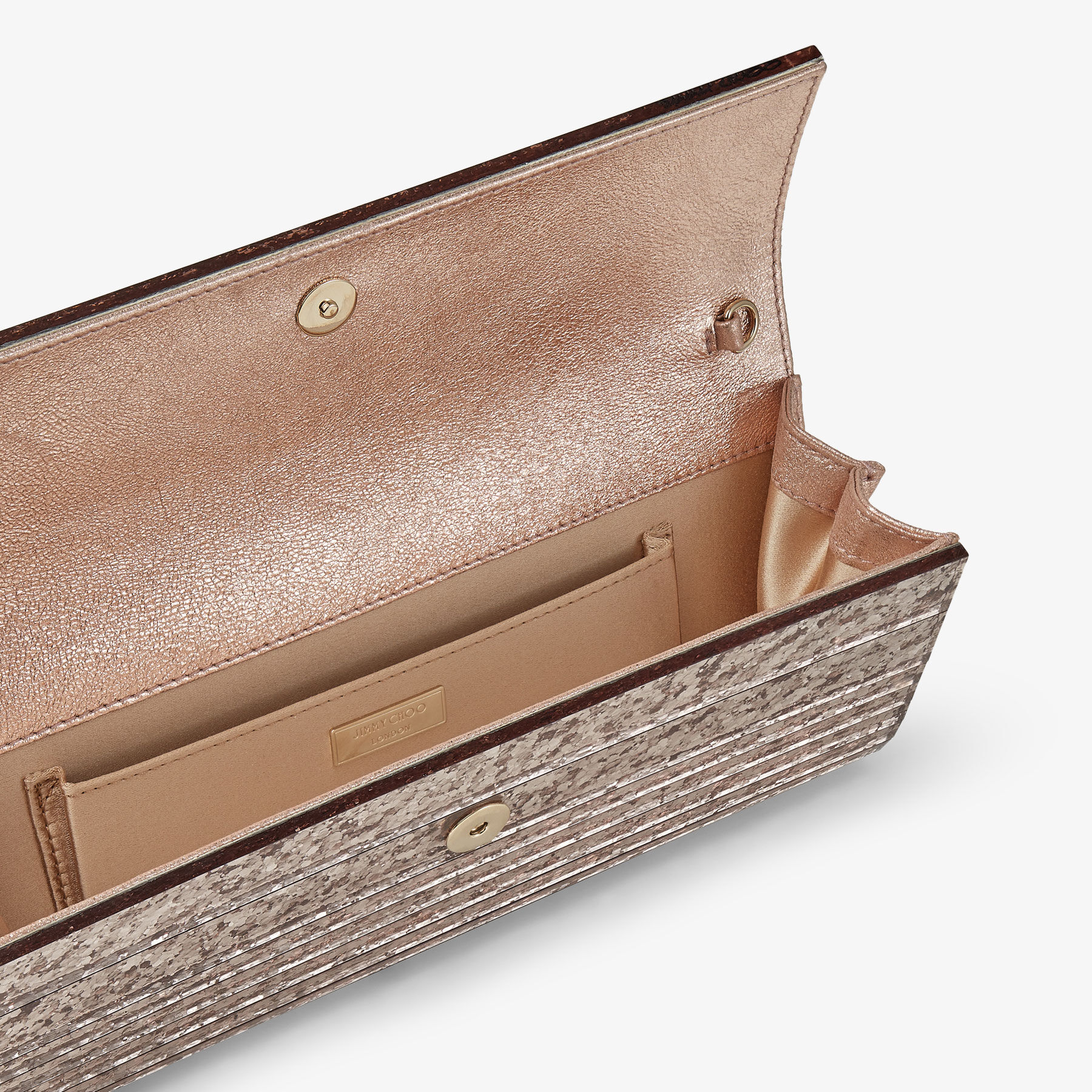 Sweetie Ballet Pink Shadow Coarse Glitter Acrylic Clutch Bag