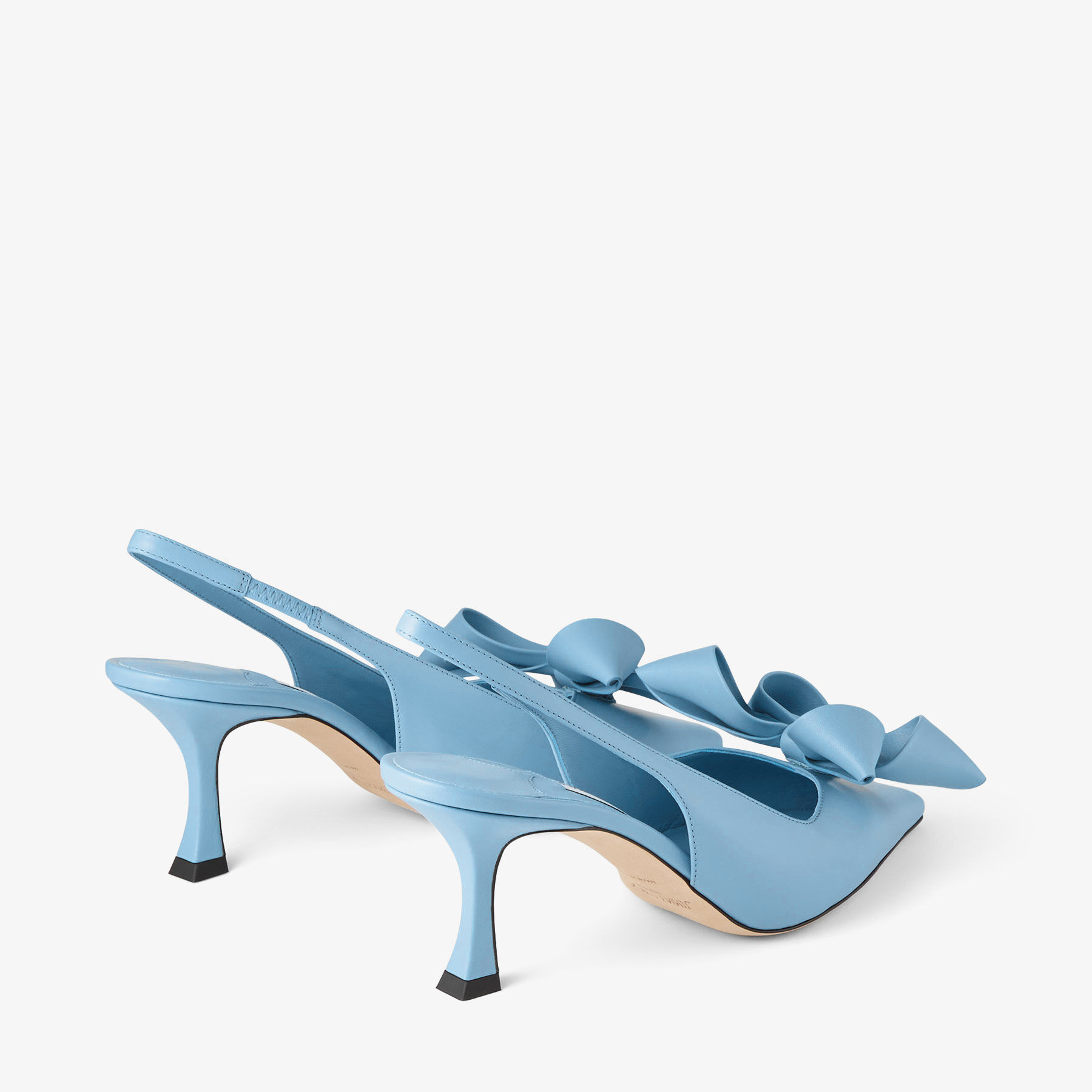 Staz Slingback 70 Dusty Blue Leather Pumps