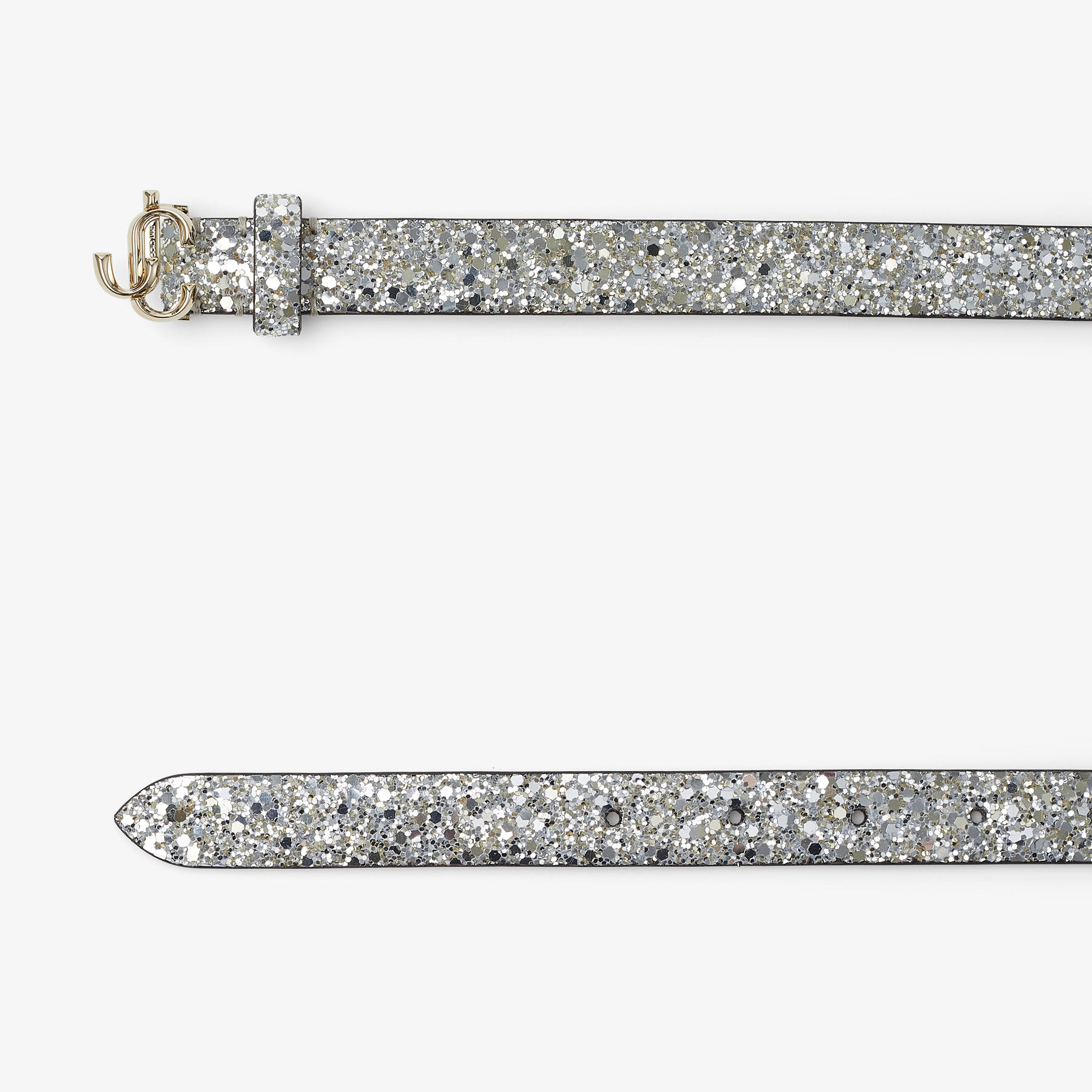Mini Helina Champagne  Glitter Fabric Mini Belt