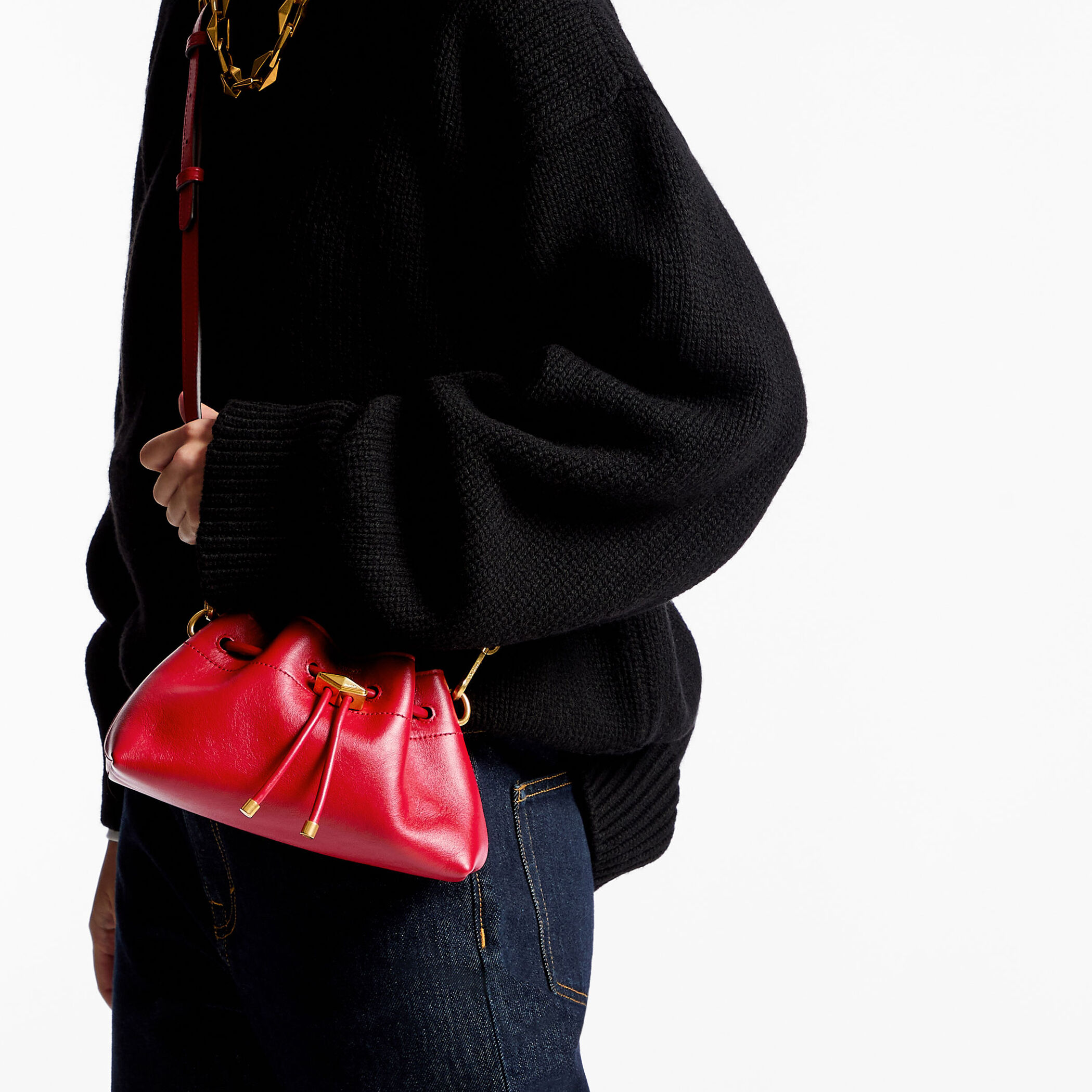 Cinch S Ruby Red Leather Handbag