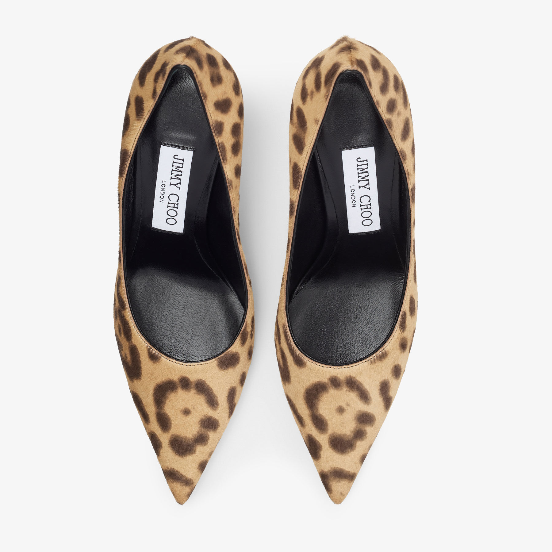 Love 85 Natural Leopard Print Pony Pumps