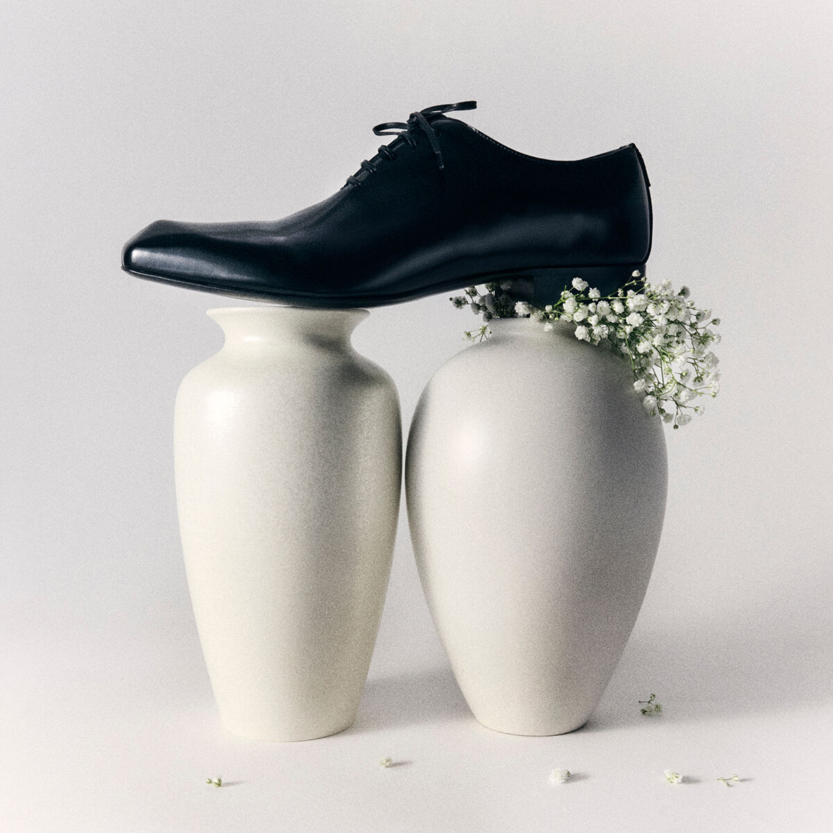 Prism Lace Up Black Leather Lace-Up Shoes