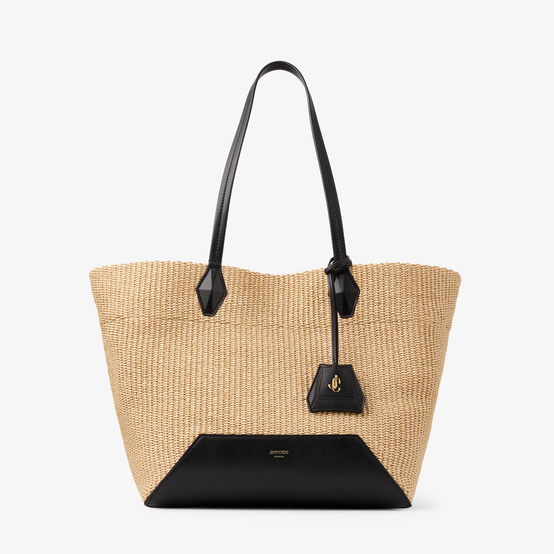 Diamond Tote M Natutal Raffia Tote Bag
