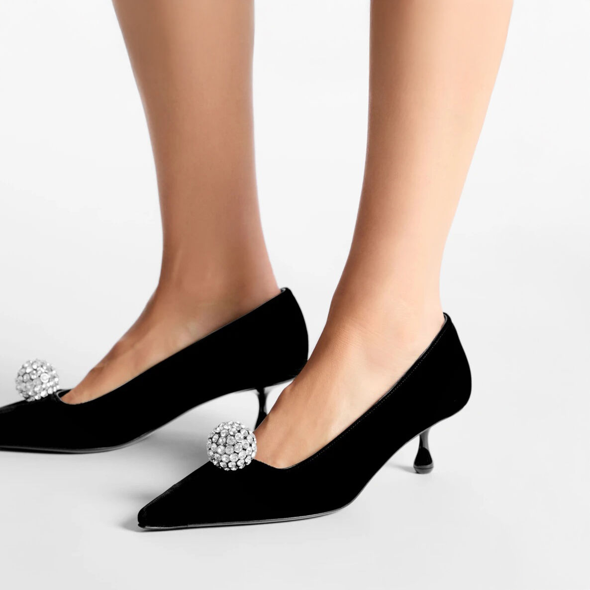 Orb Pump 50 Black Velvet Pumps