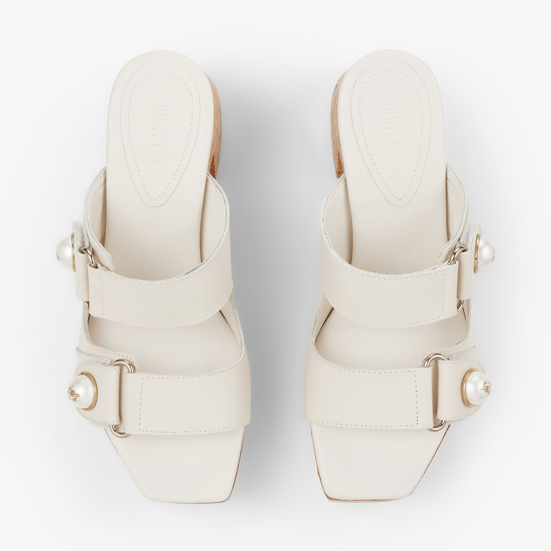 Fayence Wedge 95 Latte Leather Platform Wedge