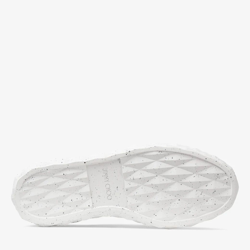 Diamond Light M White Nappa Leather Low-Top Trainers with Flecked Sole