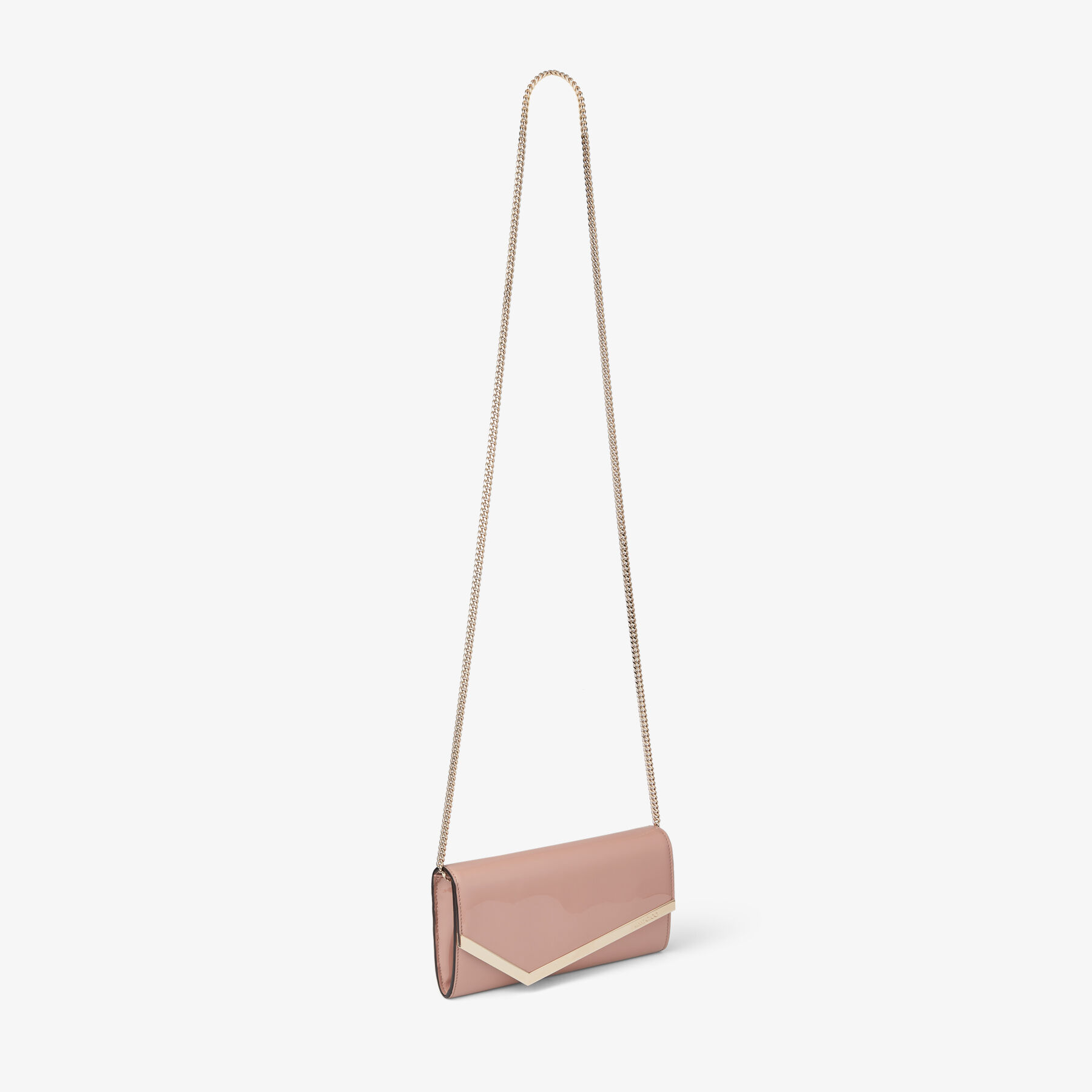 Emmie Ballet Pink Patent Clutch Bag